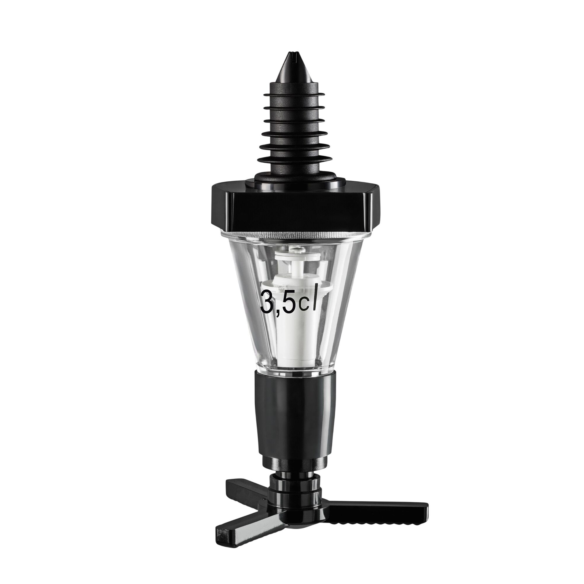FUCHS | ECO - Pourer - 3.5 cl - for 0.7–1-liter bottles - Plastic - Black