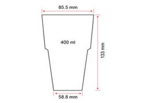 (50 pièces) Verre en Polycarbonate - Transparent - 300 ml