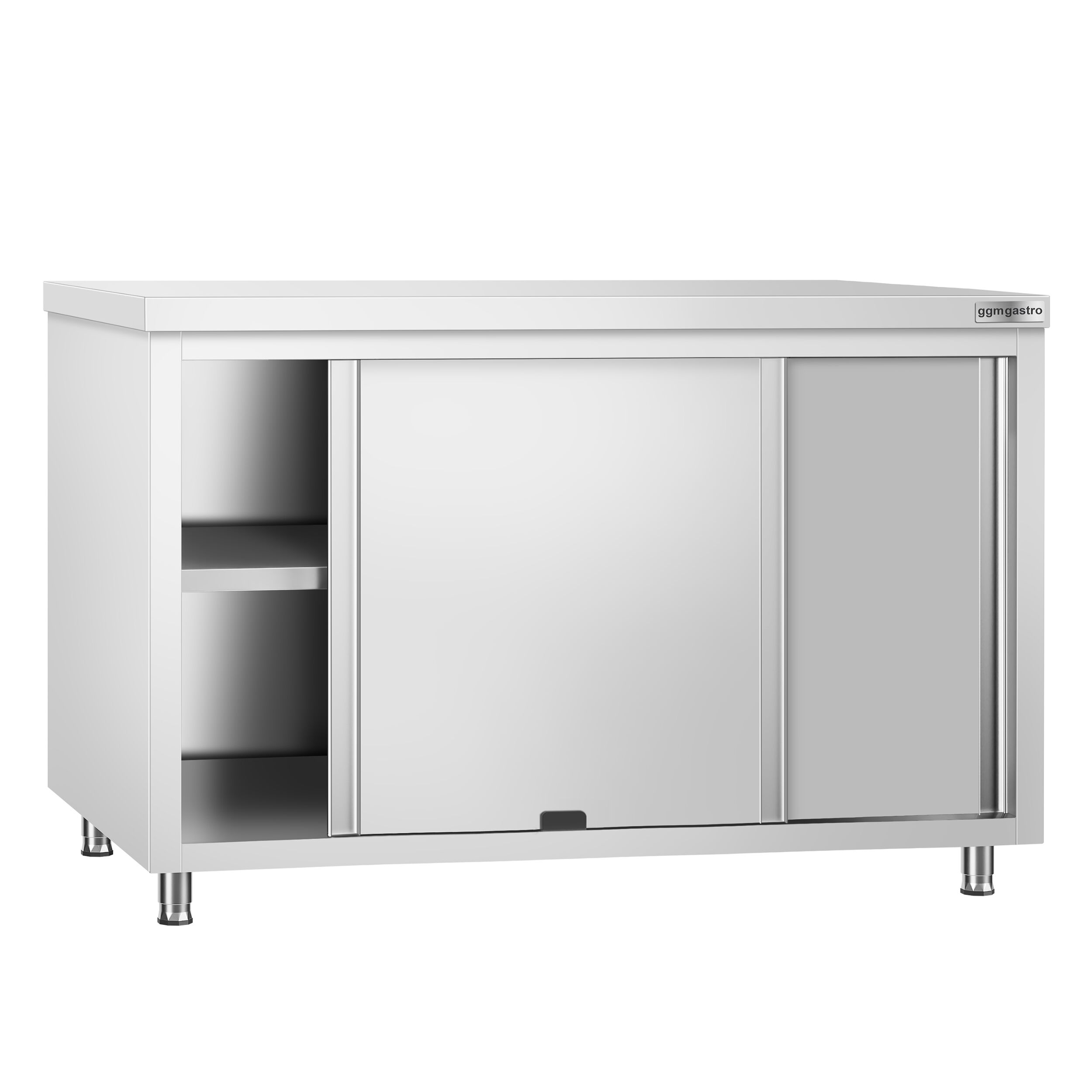 Edelstahl Arbeitsschrank PREMIUM - 1400x700mm - mit Durchreiche