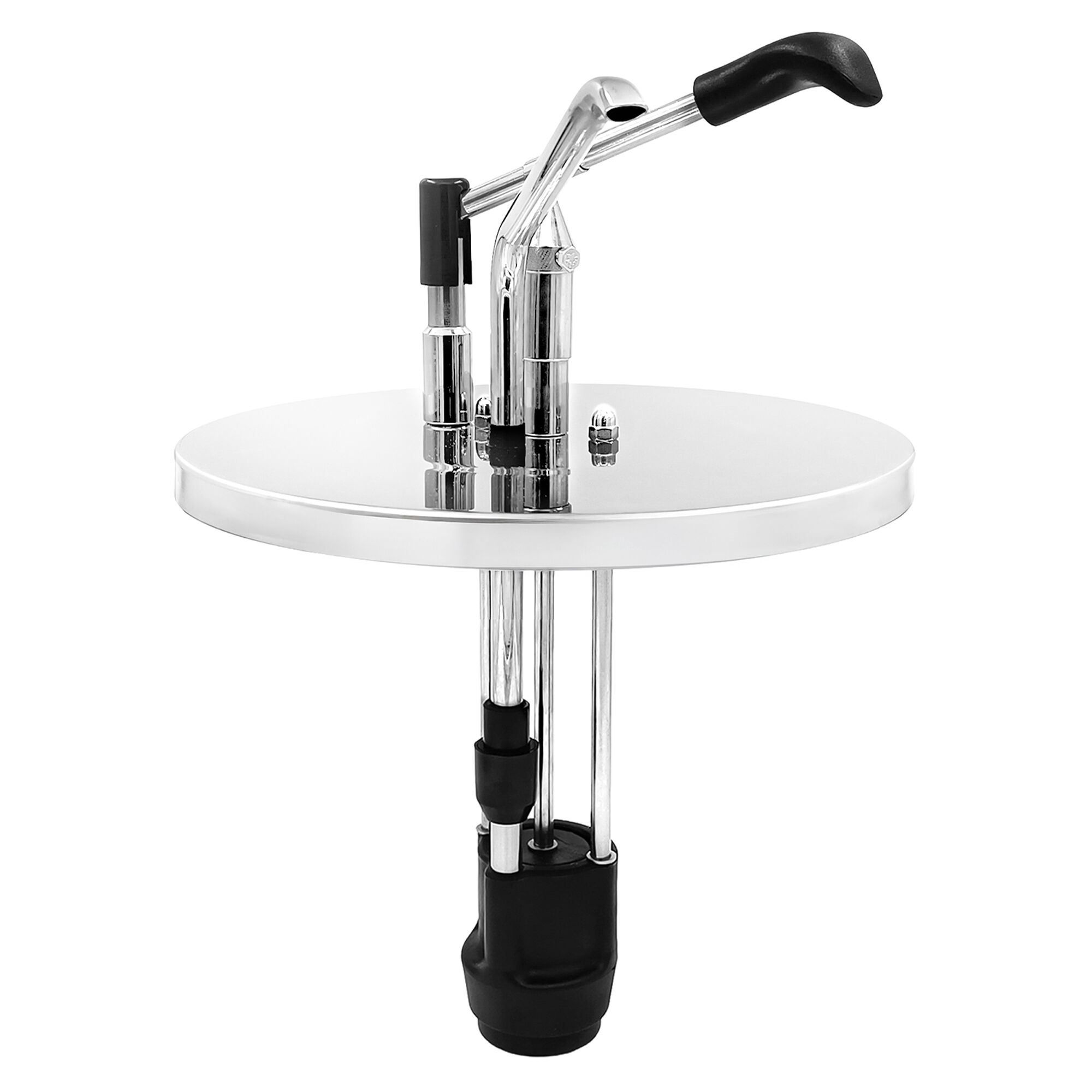 Pompe à sauce - 10L - à levier - dosage réglable - compatible avec seau 10L - acier inoxydable - 267x410mm