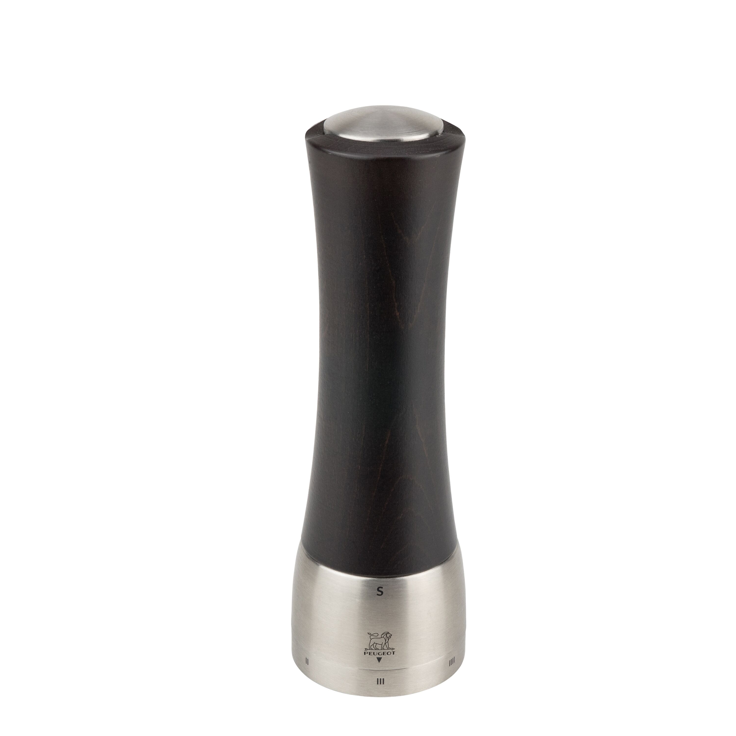 (6 pièces) PEUGEOT | MADRAS - Moulin à sel - u'Select Z - Bois - Chocolat - Hauteur : 210 mm