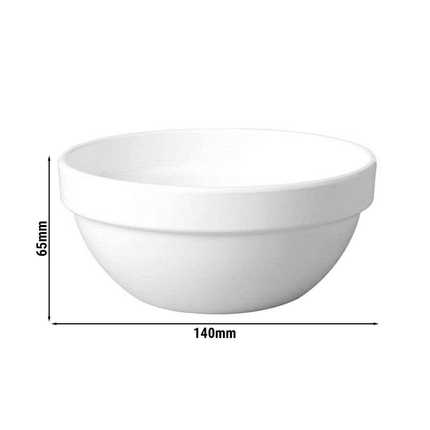 (6 pcs) Coupe - CASUAL MAXI - Mélamine - 150ml - carré - 105x105mm - Profondeur : 45mm - Blanc