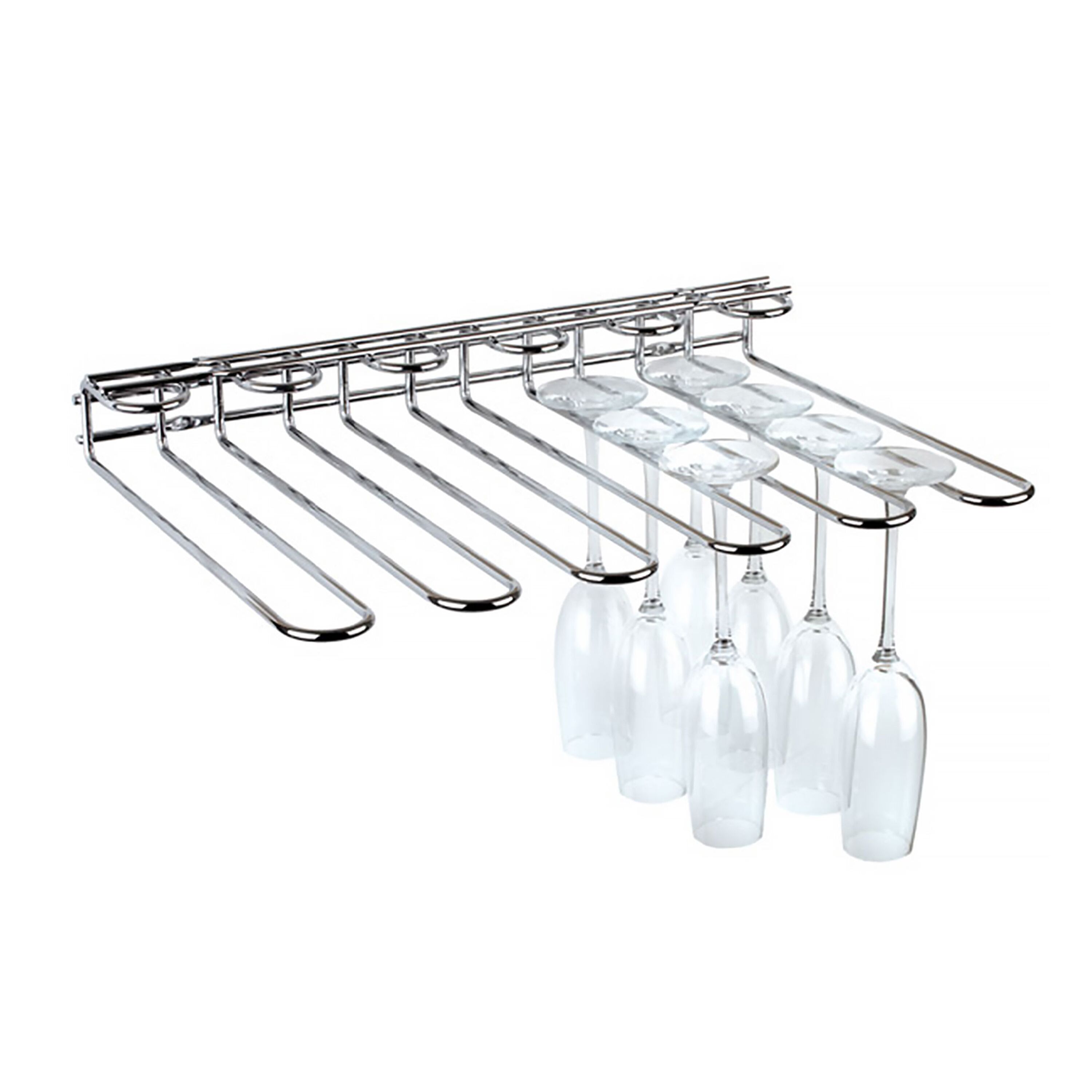 Support pour verres à pied - Acier chromé - 320mm - jusqu’à 20 verres