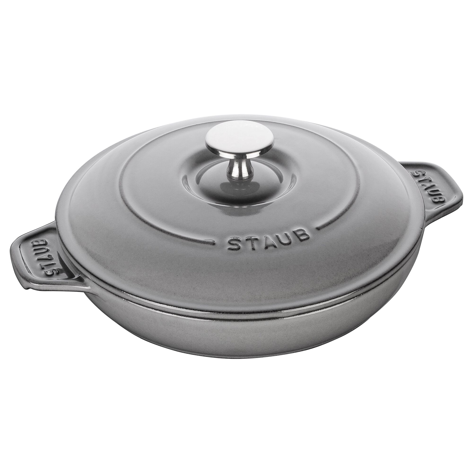 STAUB | Round Cast Iron Casserole with Lid – Ø 20 cm - Graphite Grey - Grill & Oven