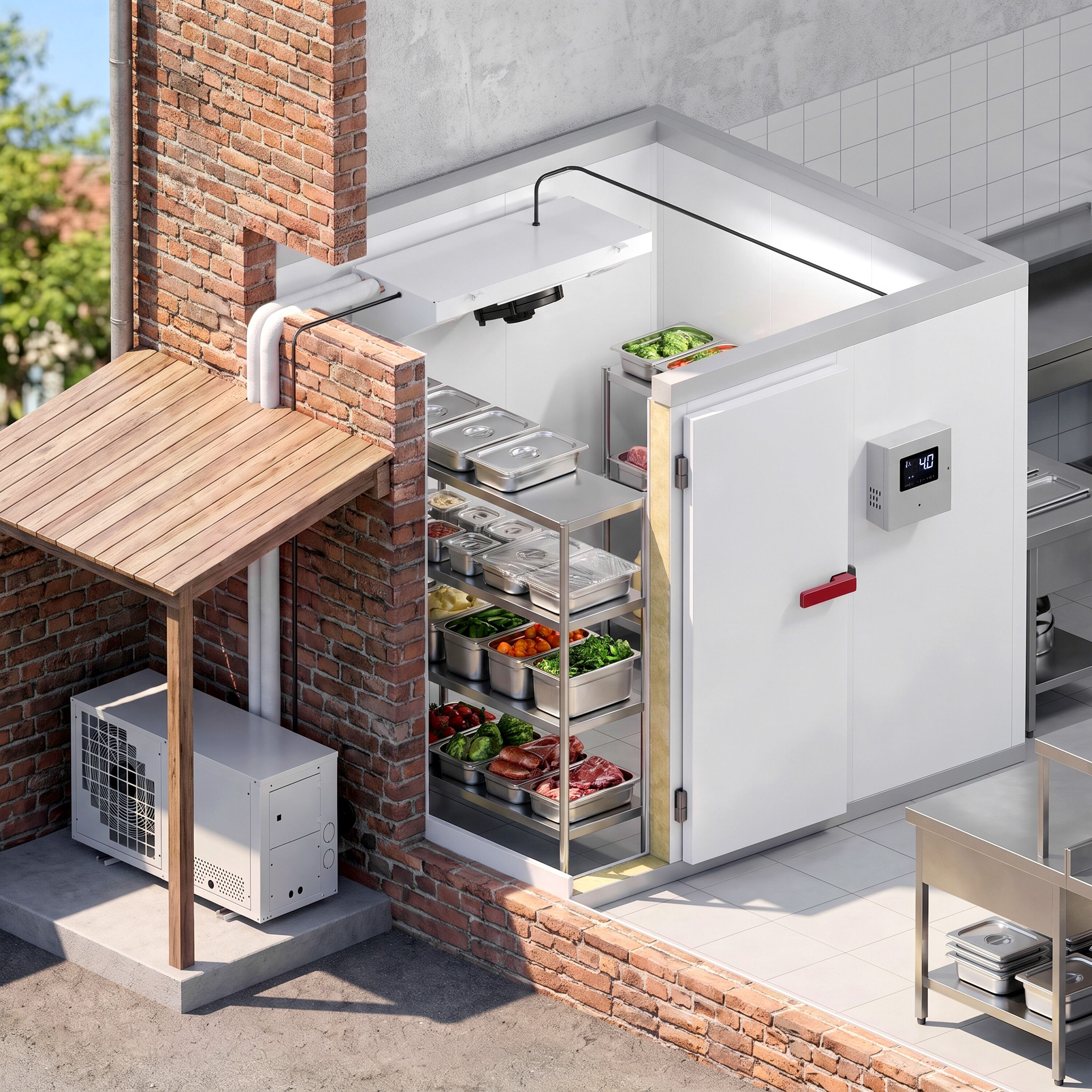 Commercial Remote Split System Refrigeration Pack - max. for 7.5 m³ - IP rating IP 51 - 559W