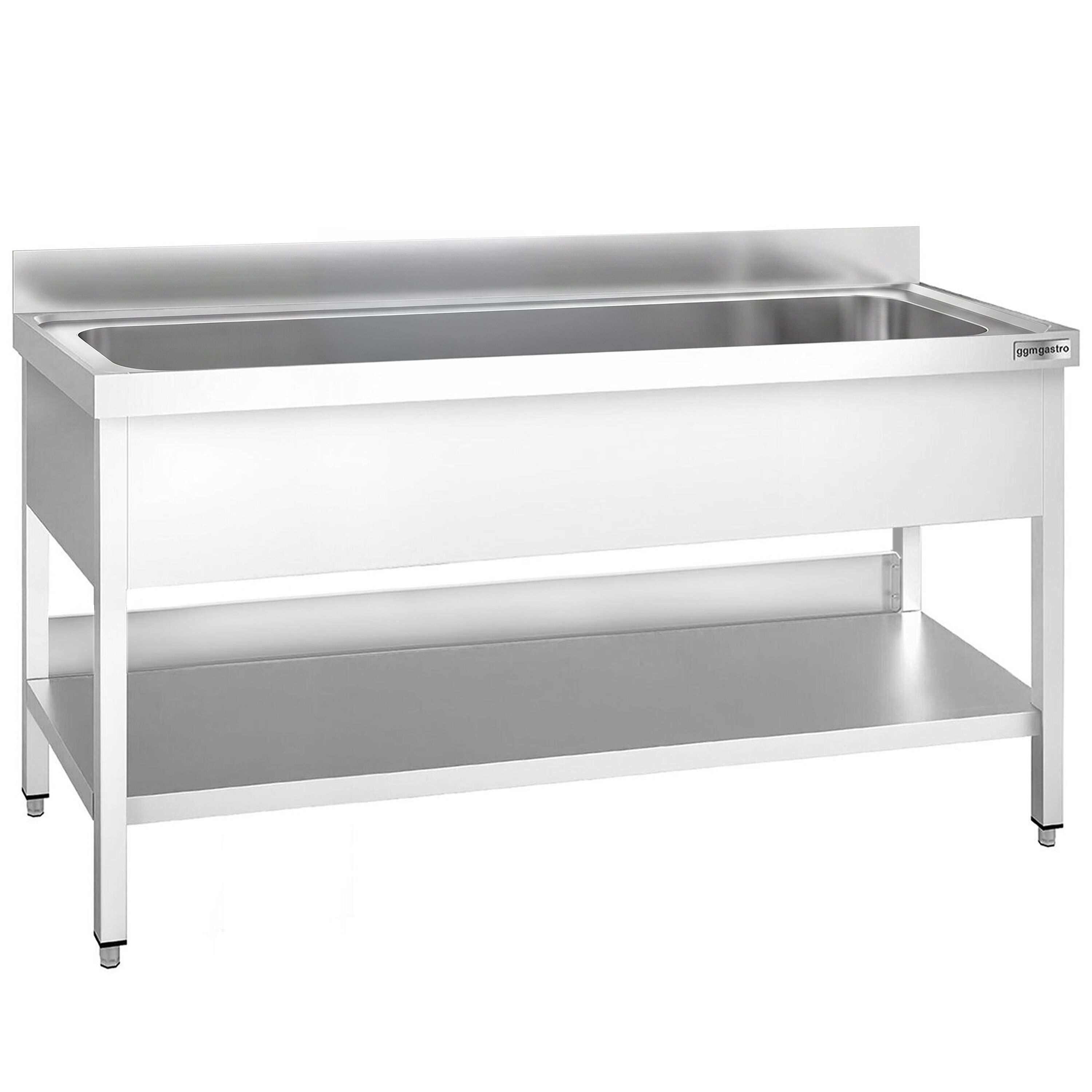 PREMIUM pot washing table - 1800x600mm - with 1 basin