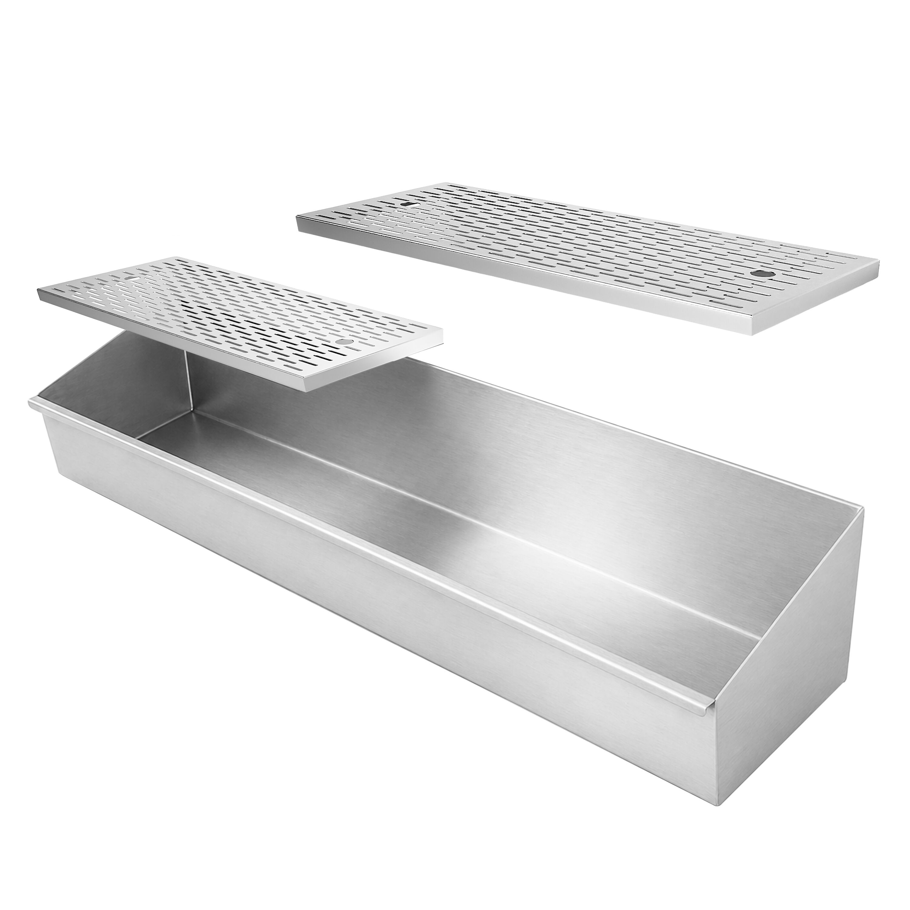 Bac à frites en acier inoxydable - 1000x300mm - avec filtre égouttoir