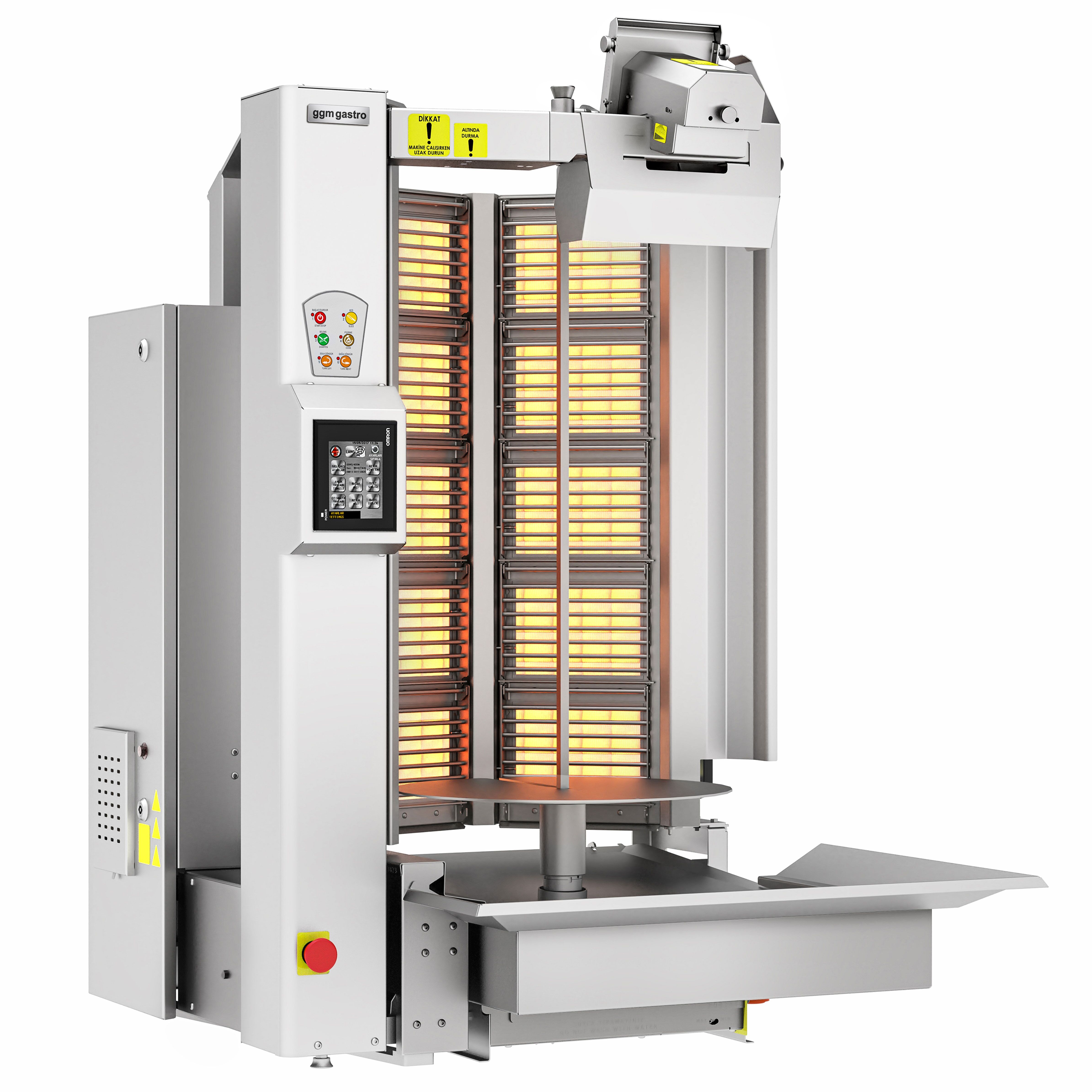 Gas Doner Kebab Grill - 10 Burner - up to 150kg - 26.6kW - incl. 1 skewer & grease tray