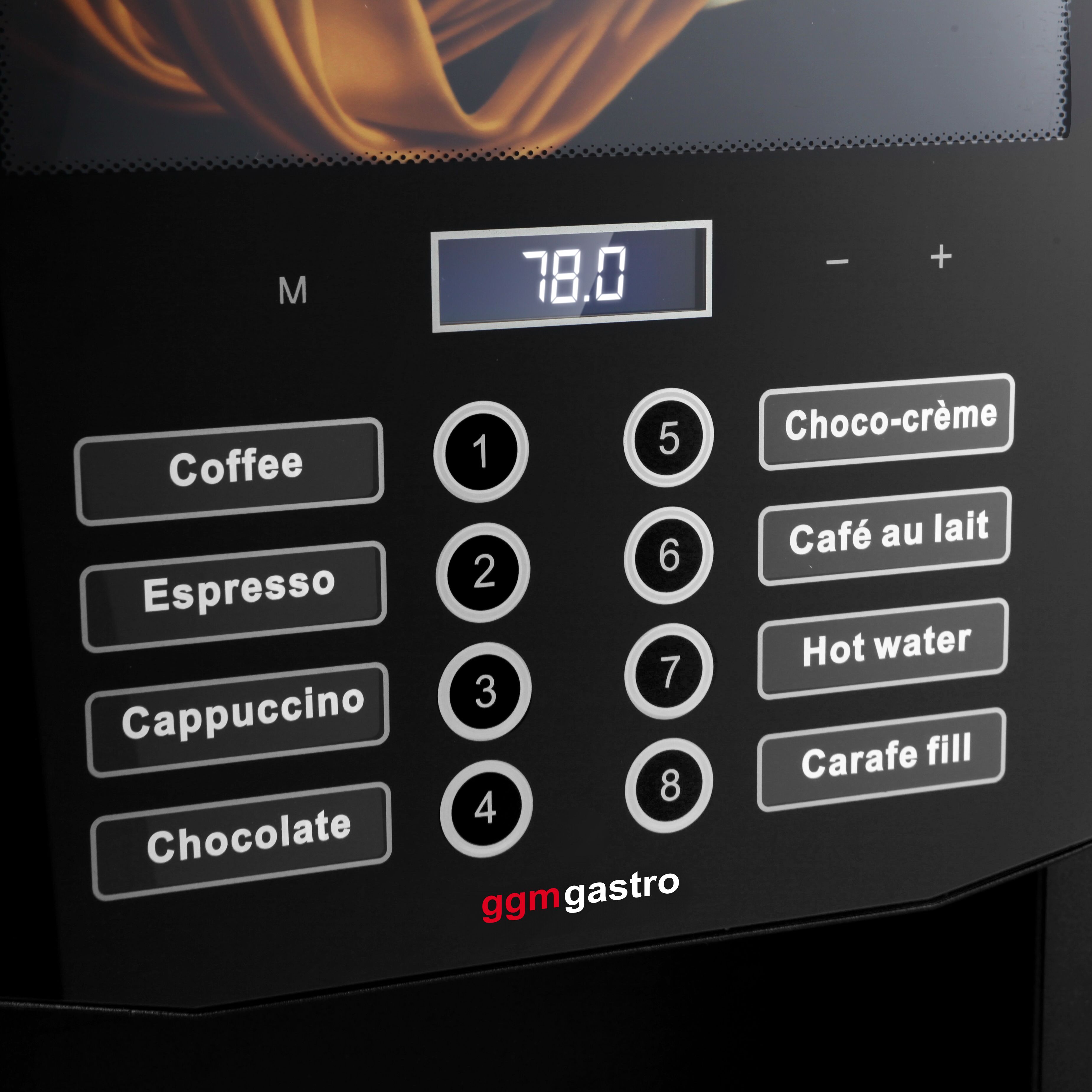 Commercial tabletop instant hot drinks machine, 3 ingredient canisters — 2.5 kW — Touch — Black