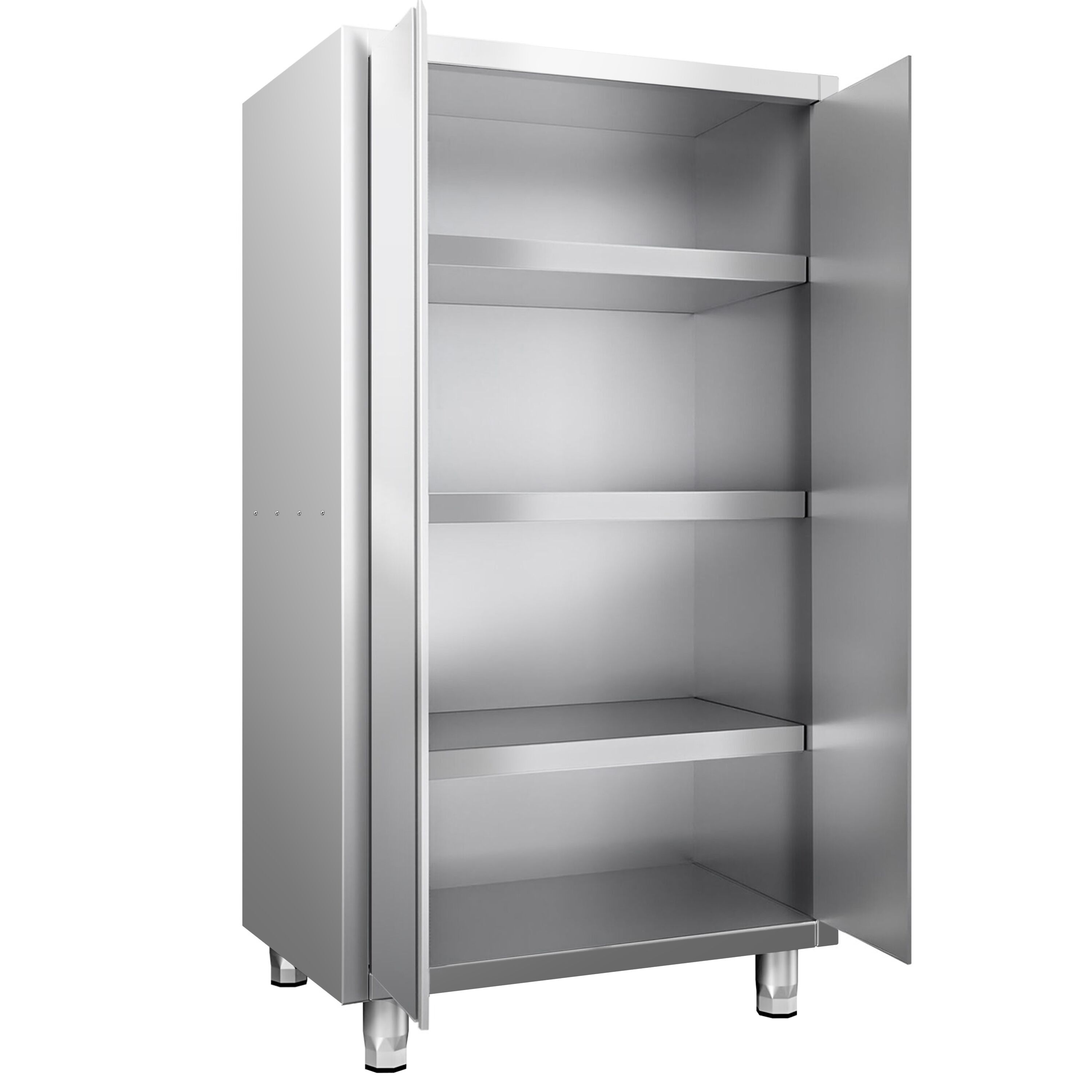 Armoire haute en inox PREMIUM - 1000x600mm - 2 portes battantes - Hauteur: 1800mm