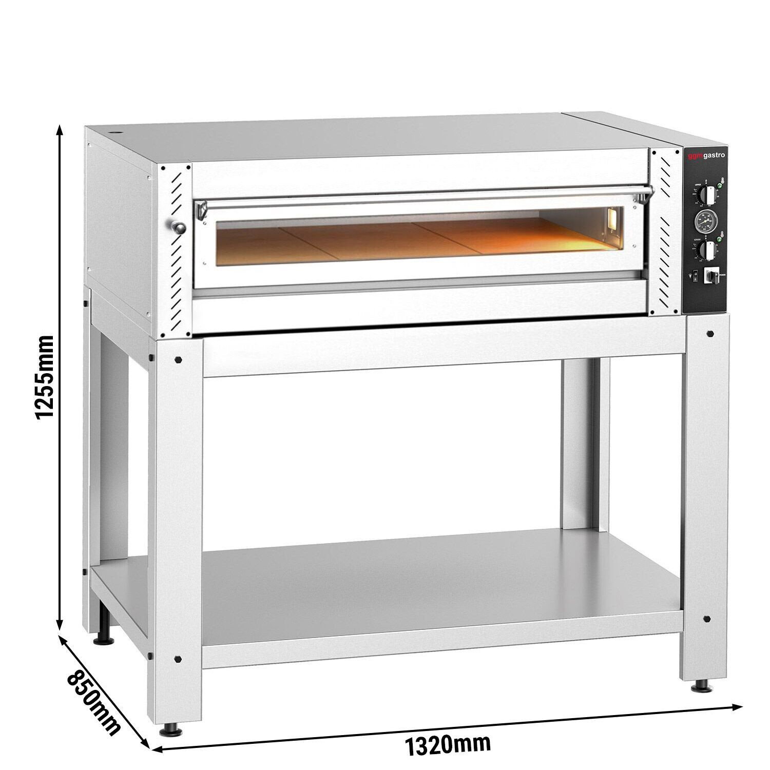 Four à pizza électrique – 6 x 30 cm (large) – Manuel – incl. support inférieur