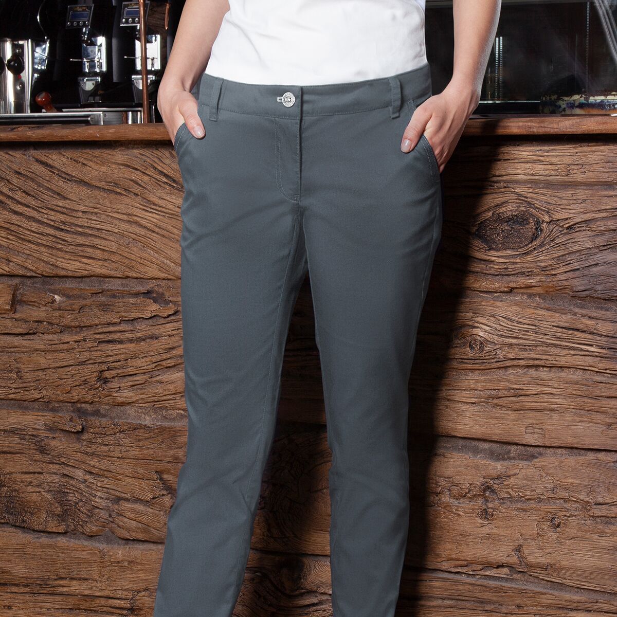 KARLOWSKY | Pantalon femme 5 poches - Anthracite - Taille : 36
