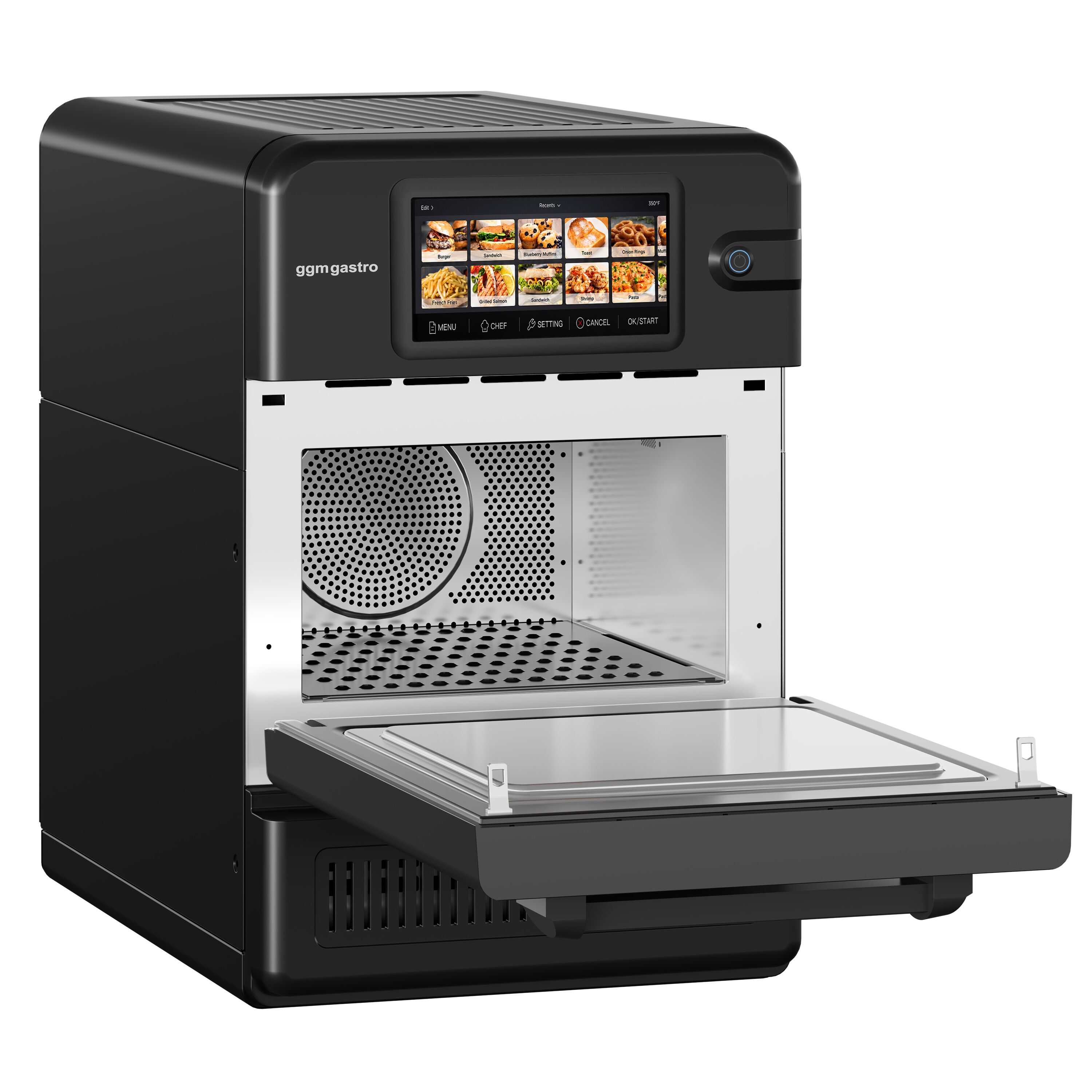 Four rapide - 3 kW - avec fonction gril & micro-ondes - 18,7 litres - Noir