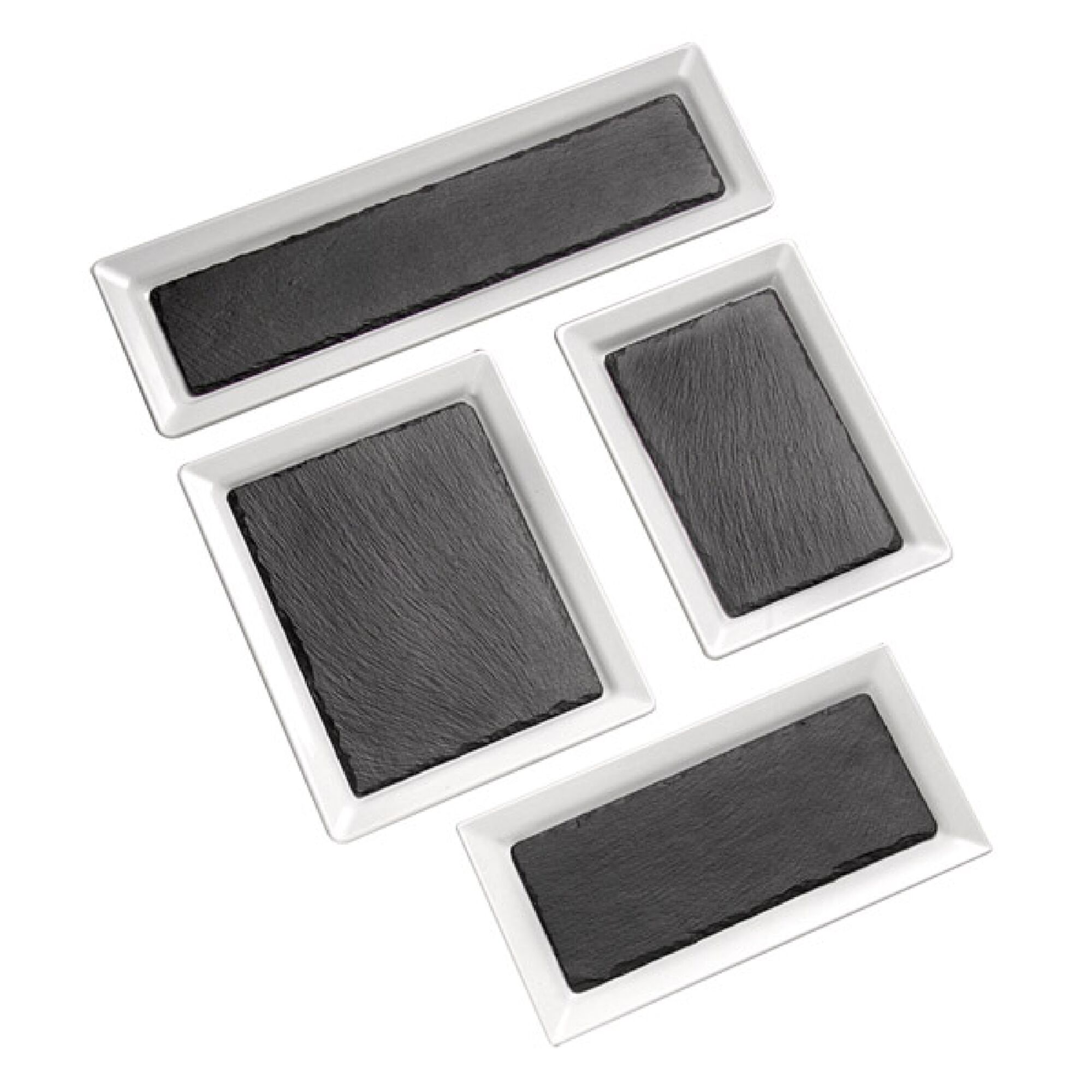 (6 pièces) Plateau GN 1/2 – PURE – Mélamine – Hauteur : 30 mm – Noir