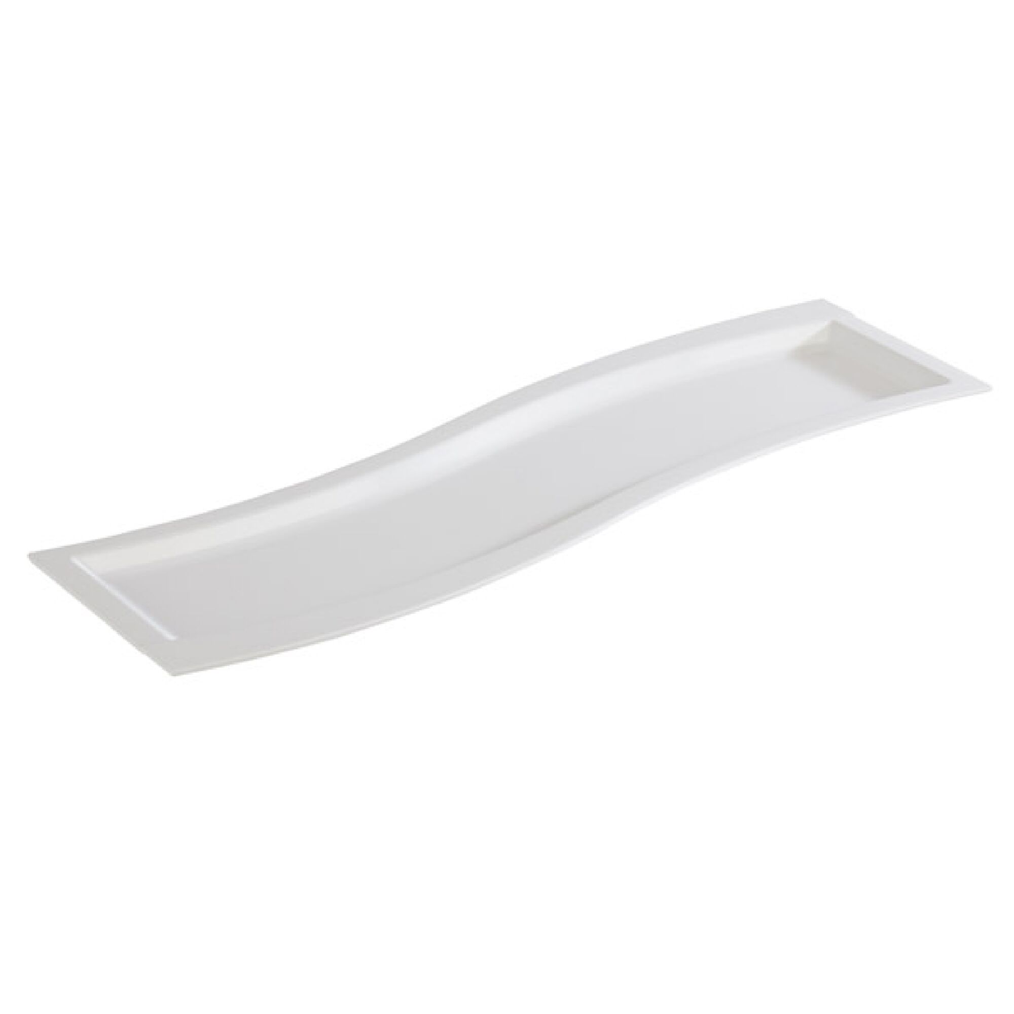 (6 pièces) Plateau GN 2/4 – SINUS – Mélamine – Hauteur : 20 mm – Blanc