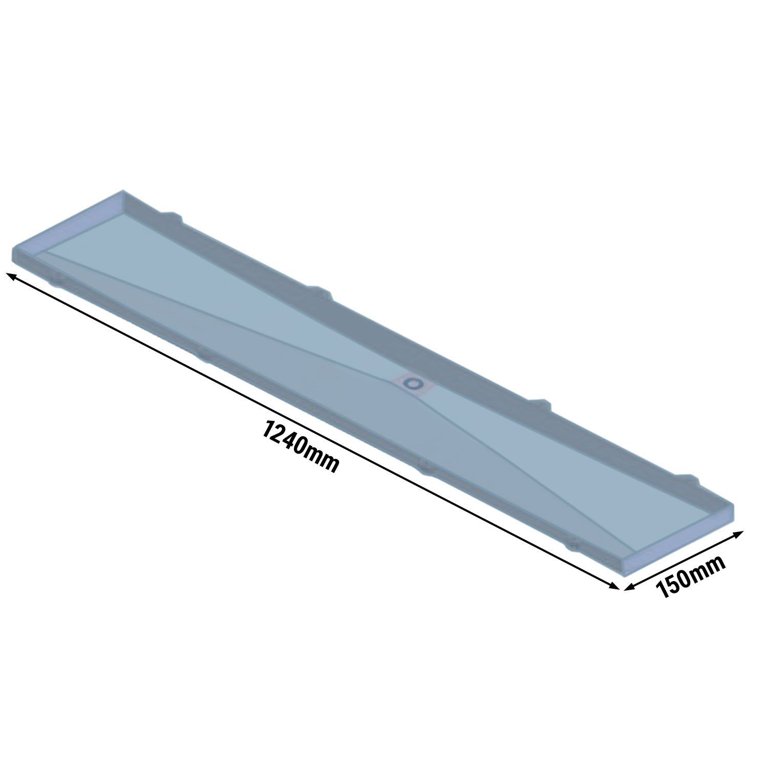 Bac d'égouttage - 150x1115x50mm - Longueur : 1,15m - pour FKI350 & FKI350E