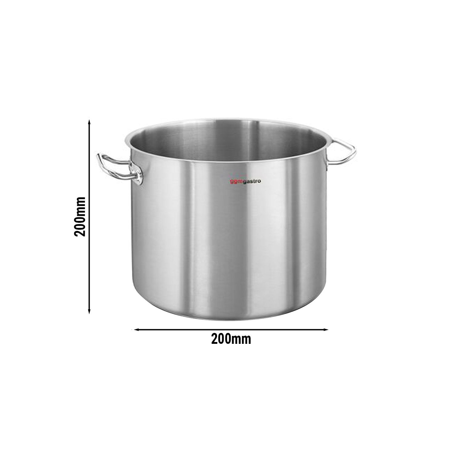Jumbo Lonac za juhu - Ø 200 mm - Visina 200 mm - Nehrđajući čelik