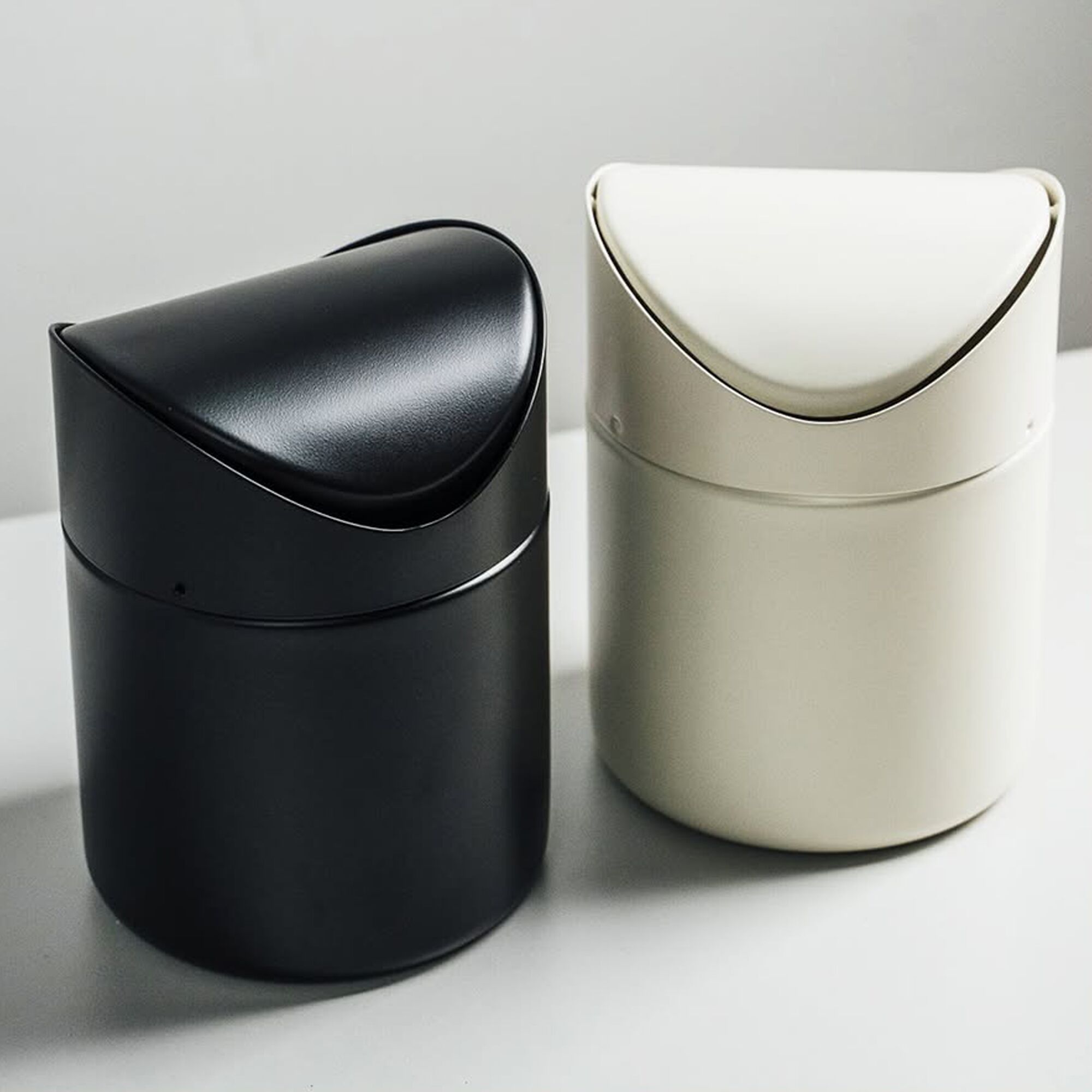(6 pièces) Poubelle de table - inox - 1,2 litre
