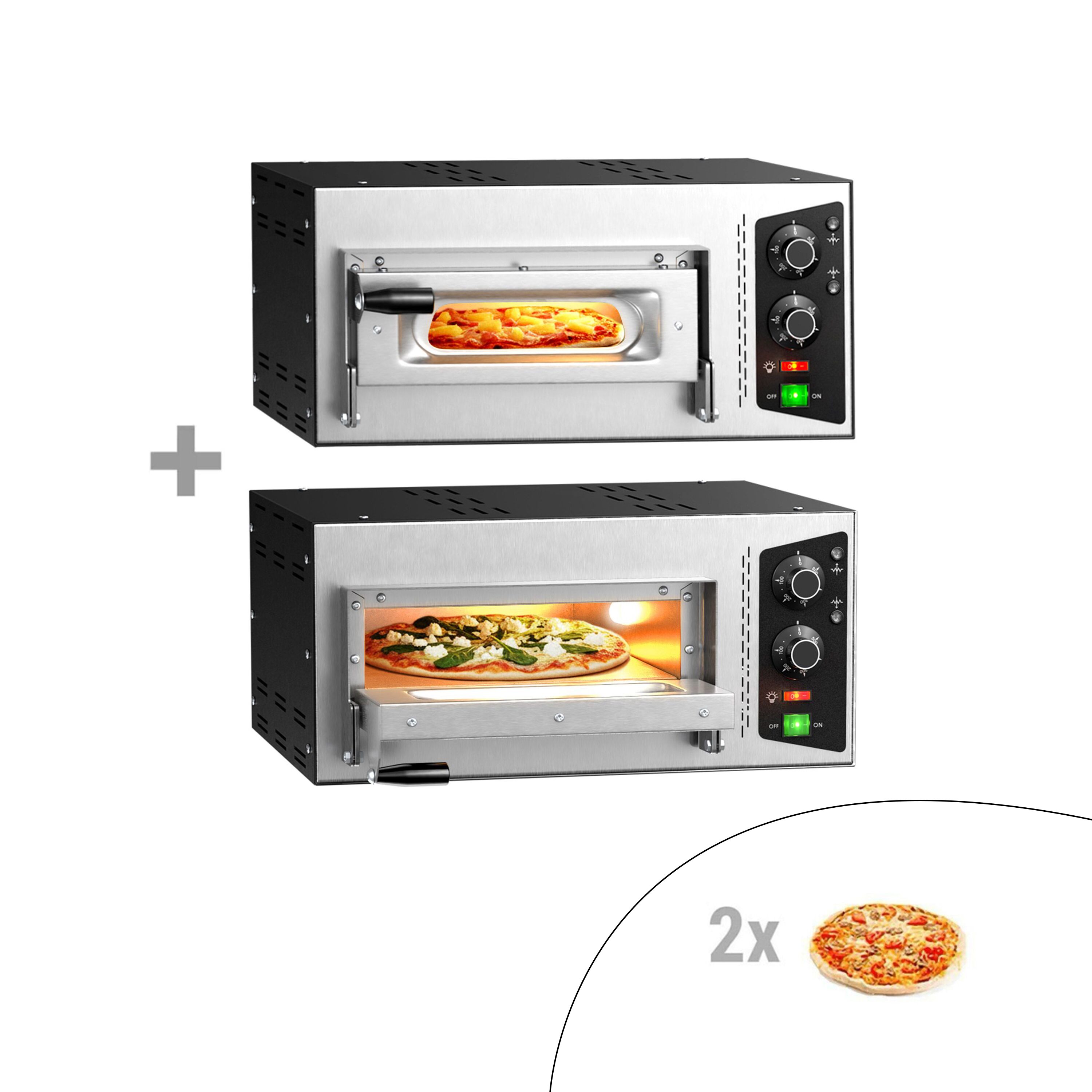 (2 pièces) Four à pizza électrique - 1+1x 35 cm - Manuel