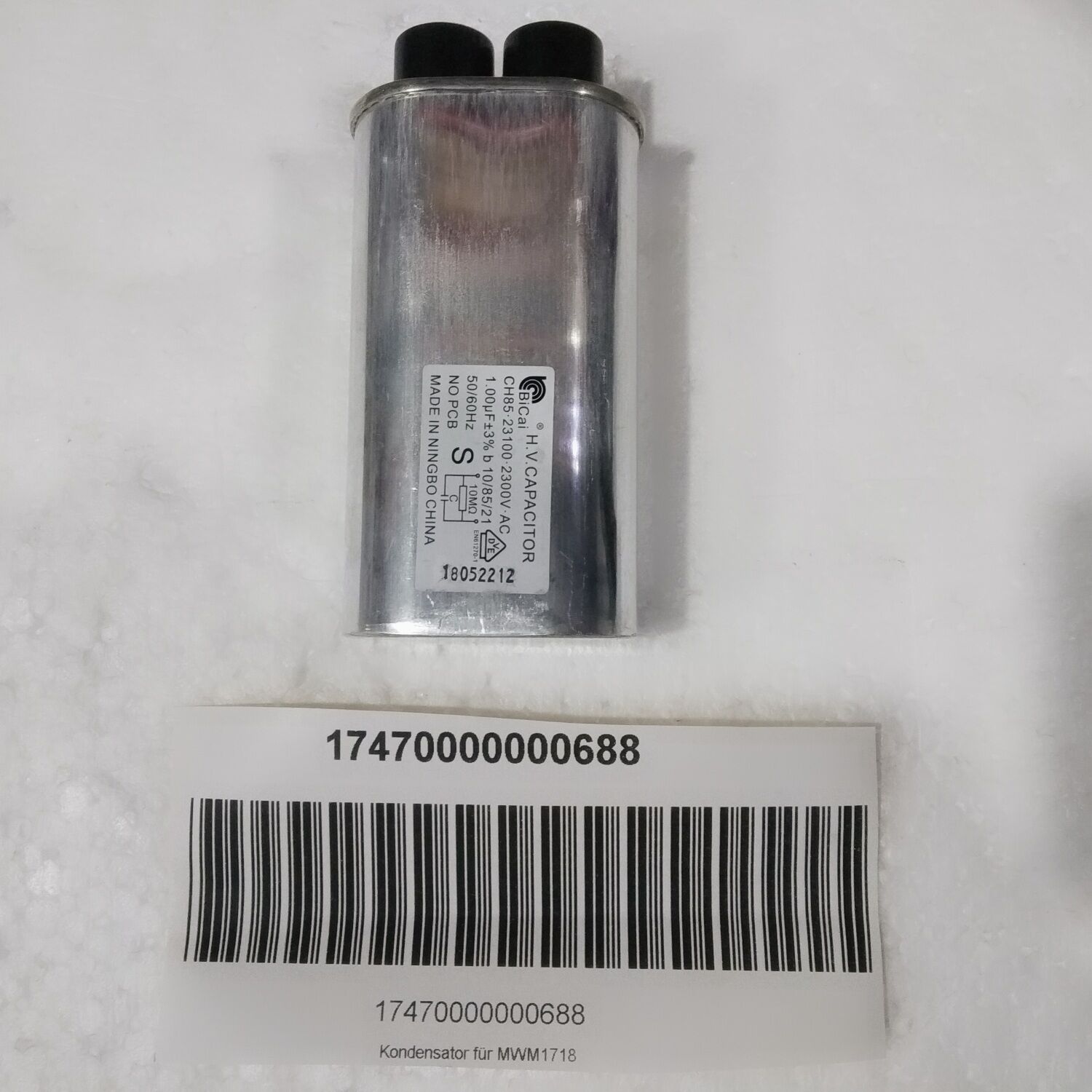 Condensatore per MWM1718 e MWM1721 / MDM25-1000