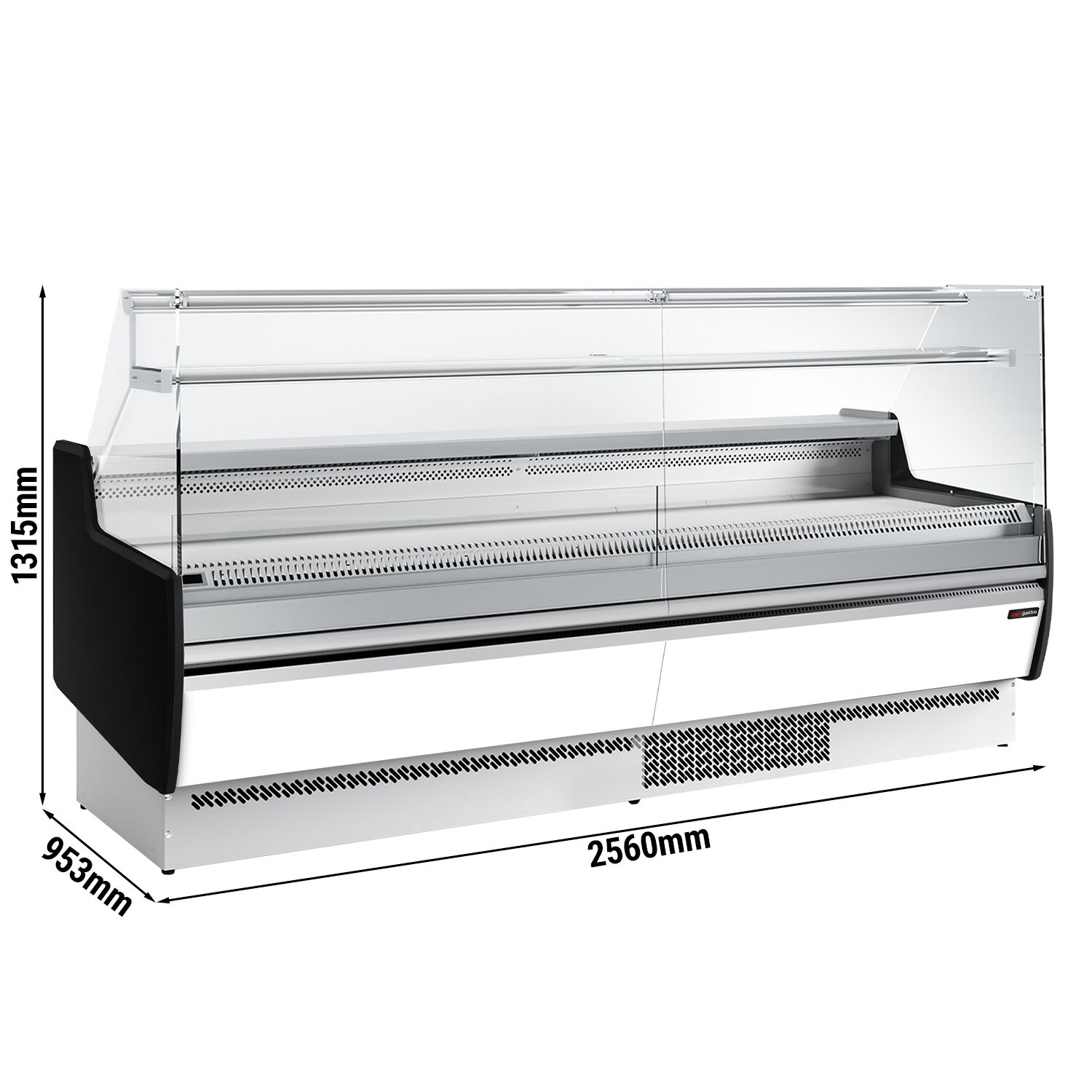 Serve Over Counter - 2560x953mm - with 4 doors - 1 shelf - white front panel - capacity 282 litres