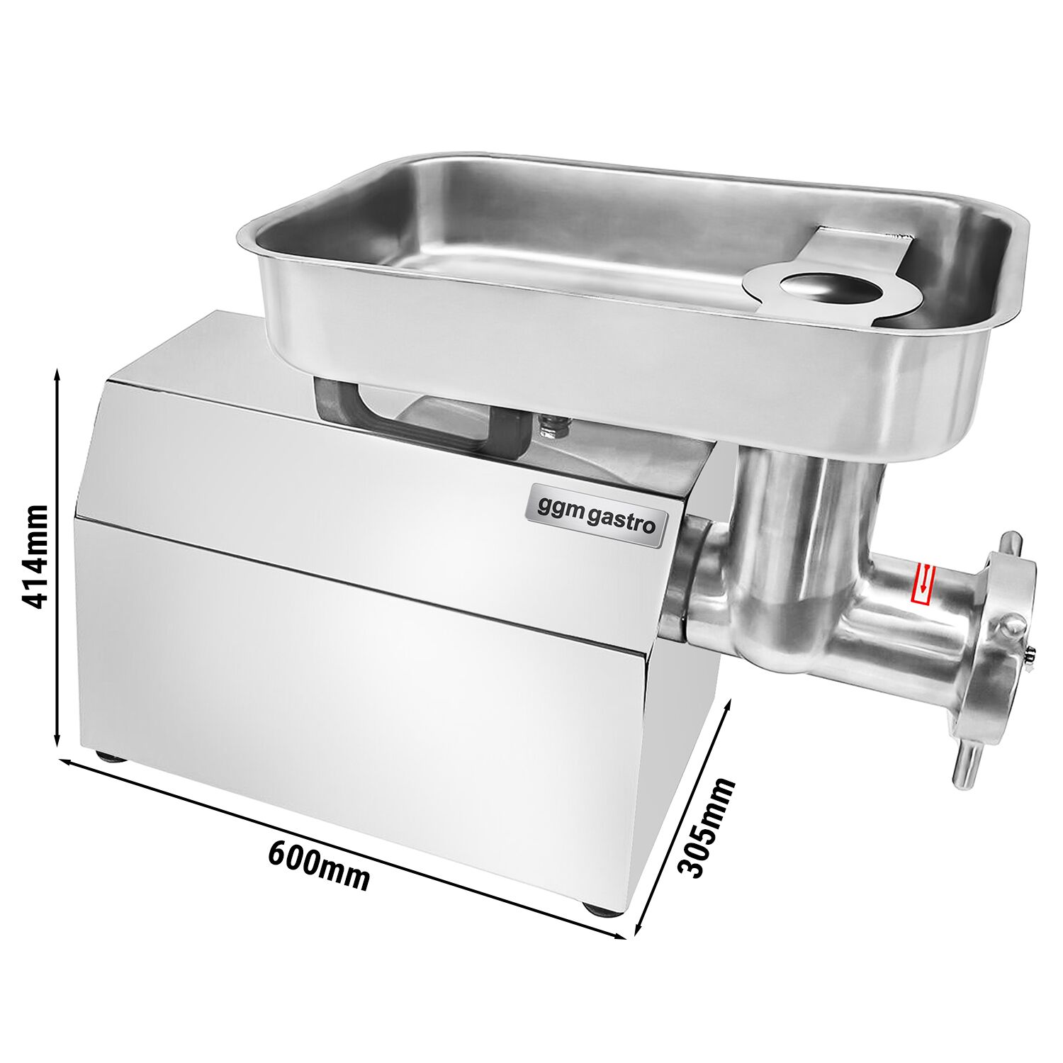 Heavy Duty Electric Meat Mincer Size 22 - 450-480kg/h - 1.1 kW - Mincing Plate 4.5mm