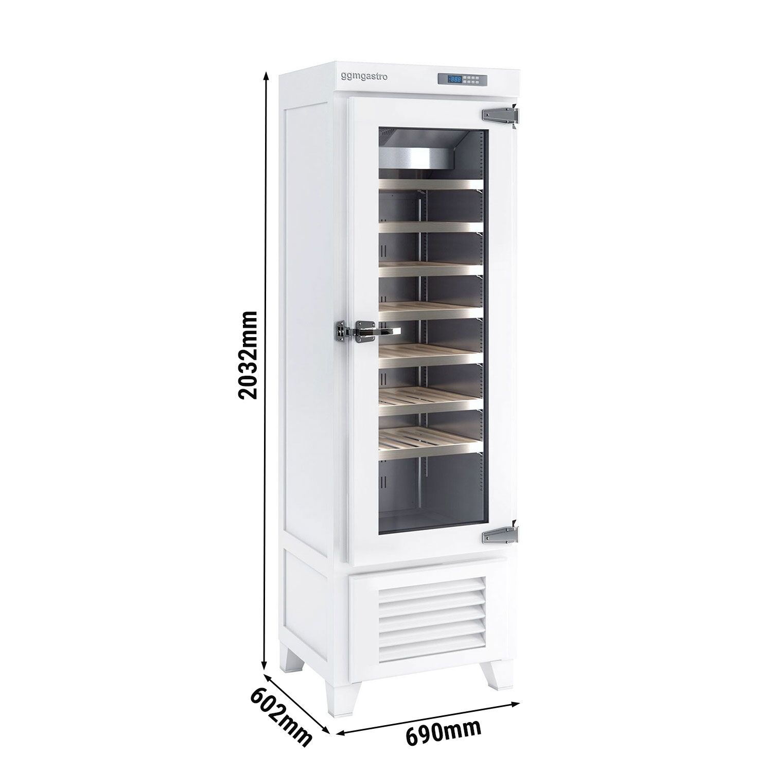 Commercial Wine Fridge - Pine Door - Freestanding - Single Zone - 265L - max. 42 bottles