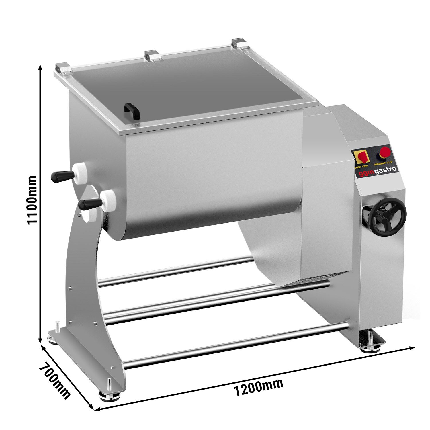 Electric Commercial Meat Mixer - 100kg - 2.2kW - Reverse Function
