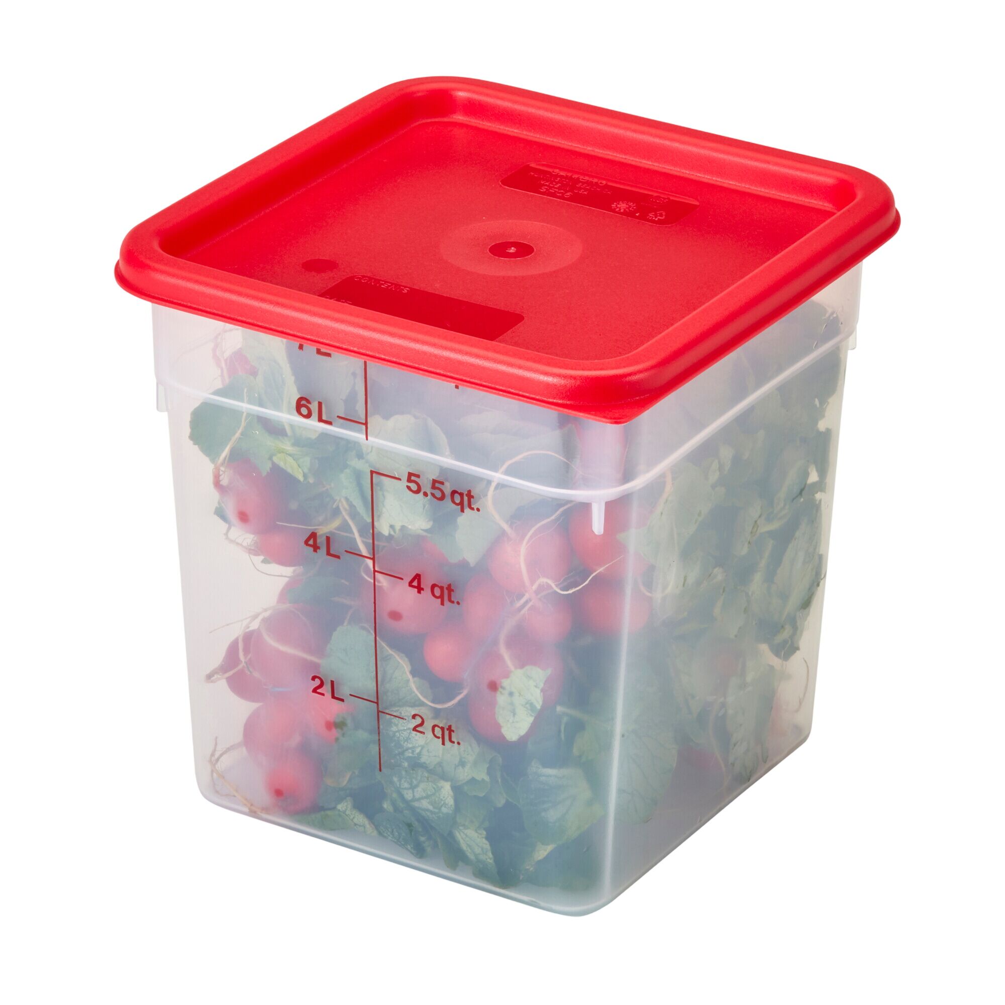 (6 pièces) CAMBRO | CAMSQUARES® – Récipient – 7,6 litres – transparent