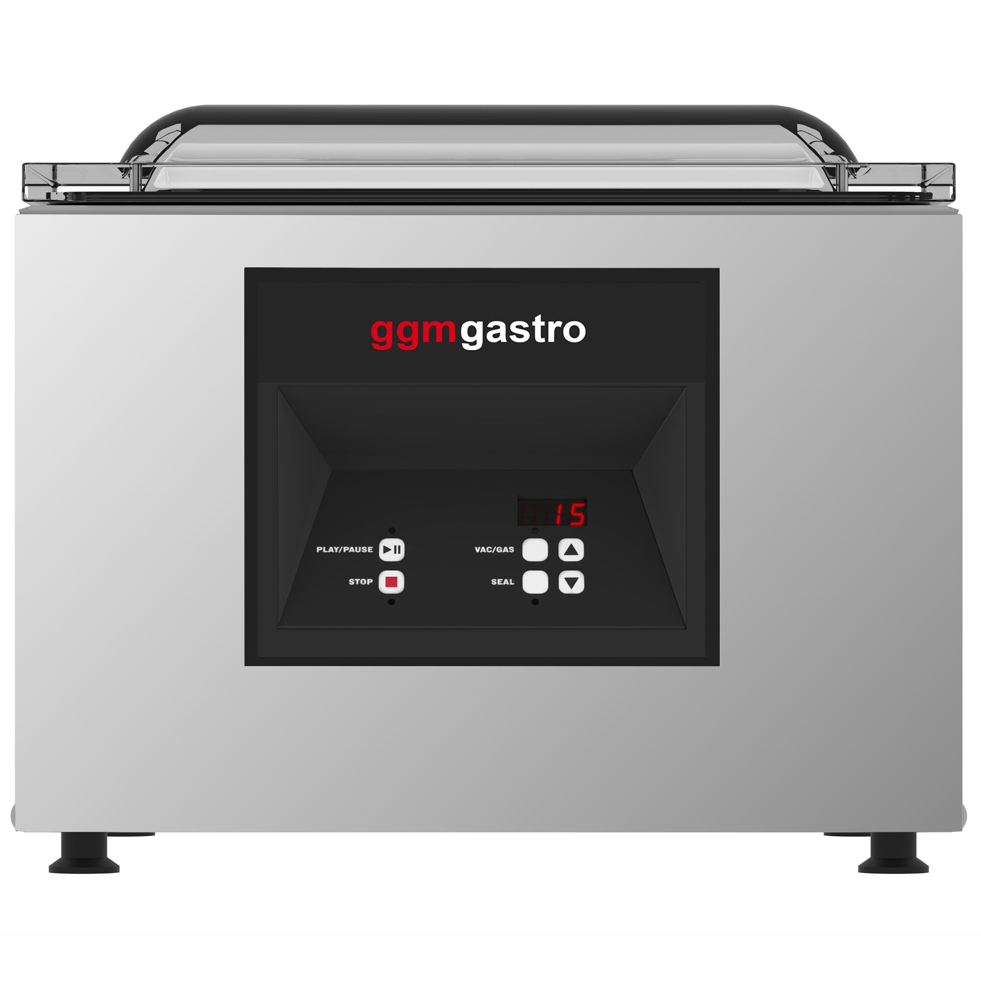 Machine sous vide à cloche – 20 m³/h – 1,2 kW – digitale – avec injection de gaz