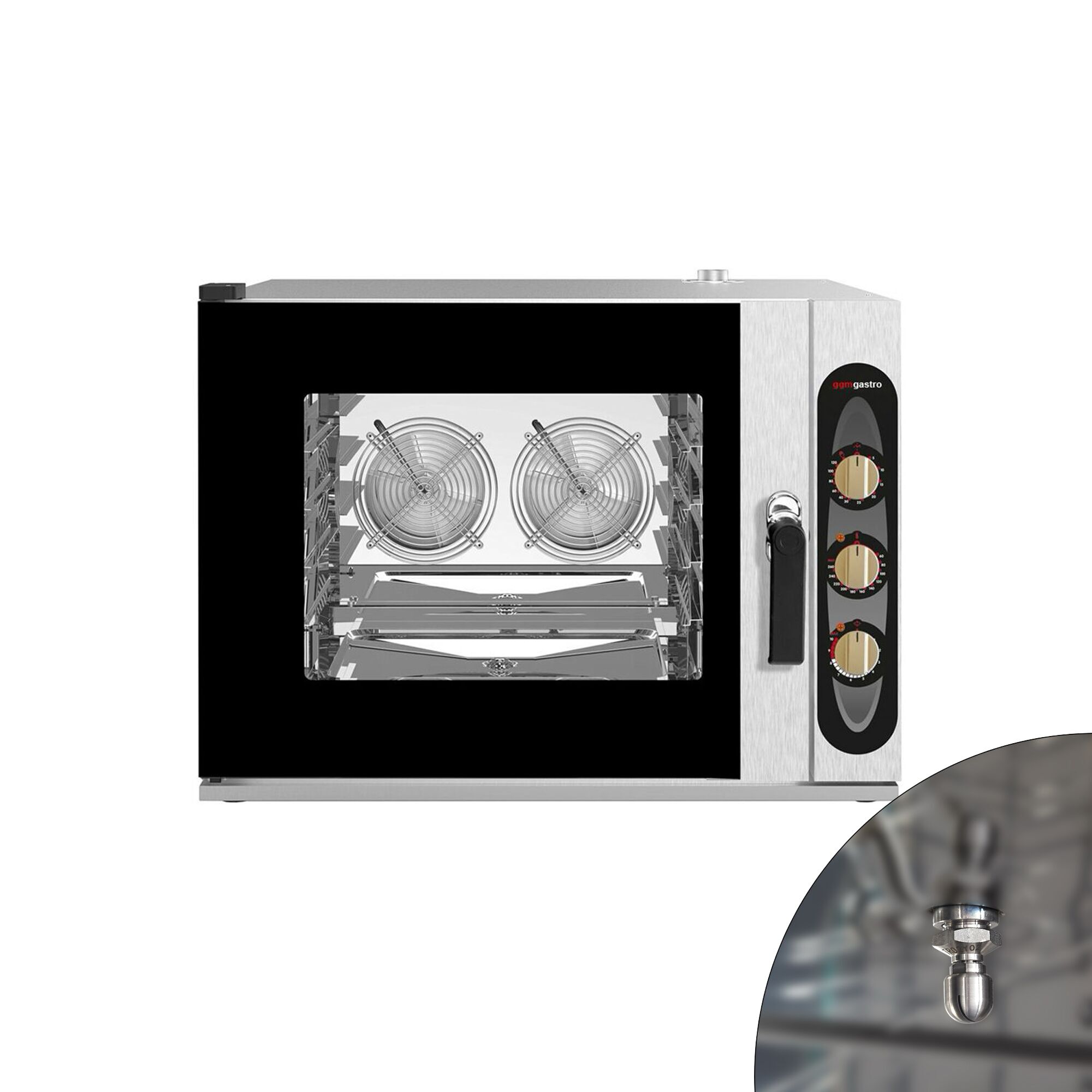 Bakery-Commercial Combi Oven - Manual Controls - 4x EN 600x400