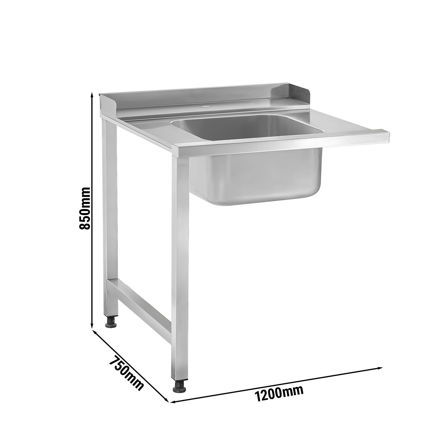 Table d’alimentation - 1200mm - Montage à gauche - avec 1 bac - pour DSOZ445N