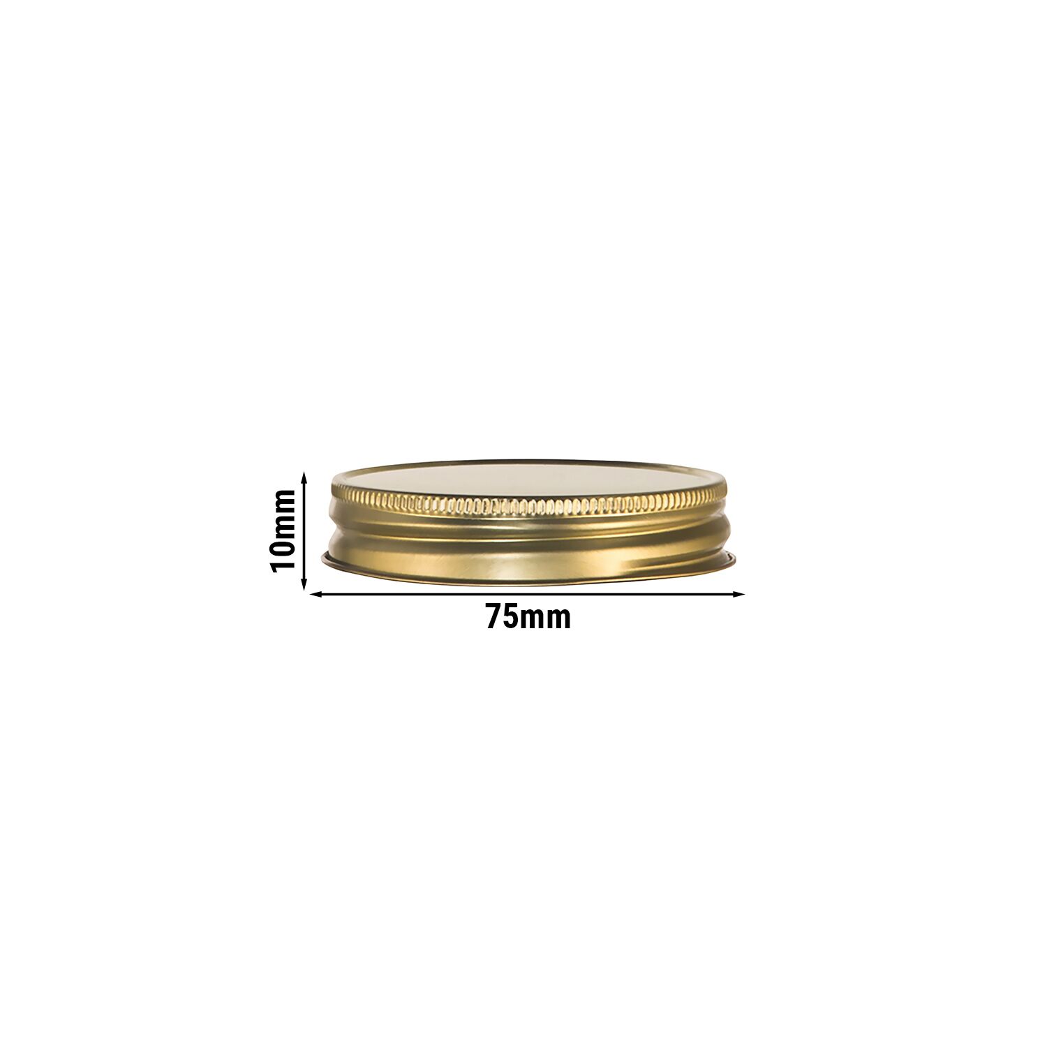(72 pièces) LIBBEY | DRINKING JARS - Couvercle - Métal - Or - convient à 70810, 70811 & 70812