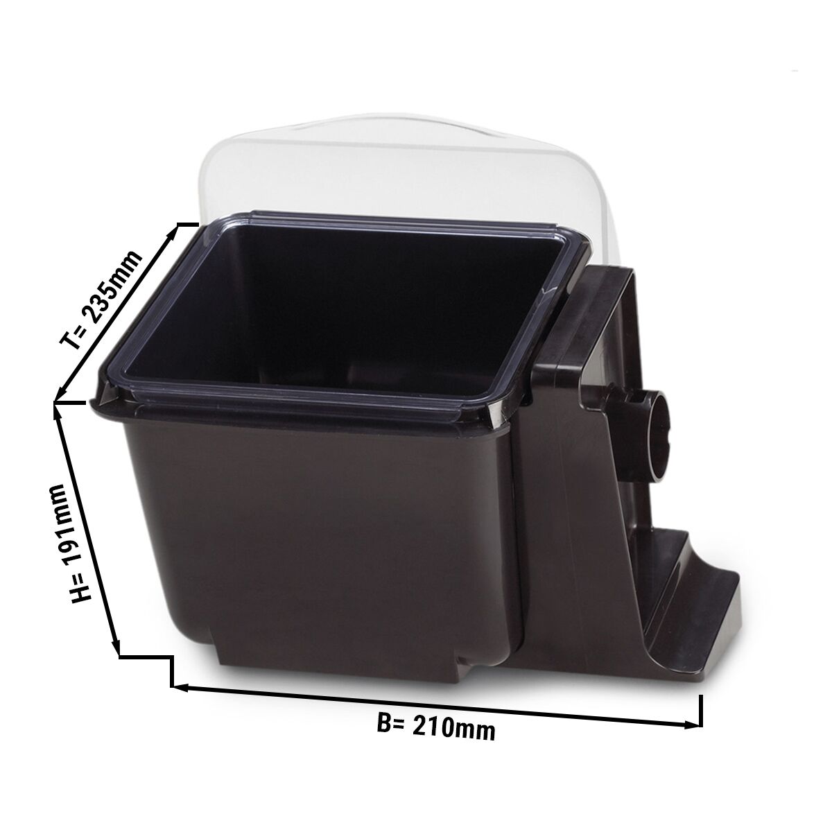Behållare - polypropen - med lock - Höjd: 200 mm - 2,2 liter