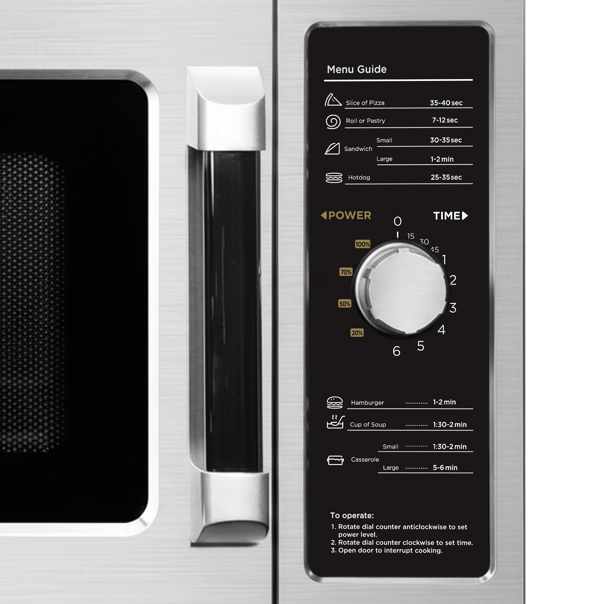 Micro-ondes – 34 litres – 1 kW – Manuel
