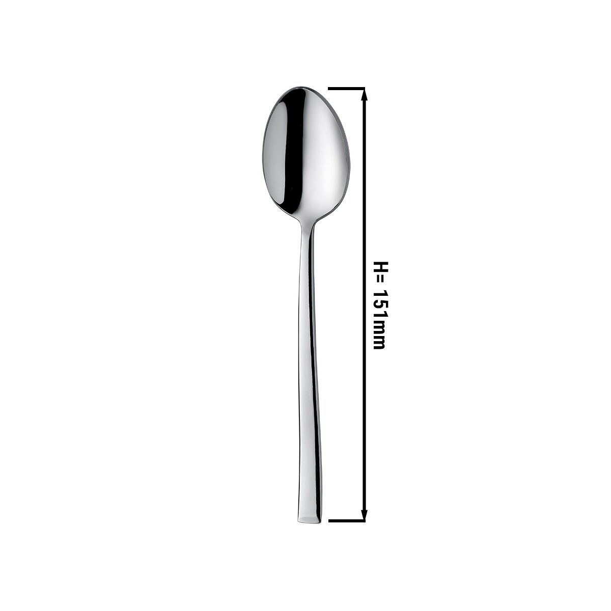 (12 pcs) Cuillère à dessert Stella - Acier inoxydable 18/10 - 151mm - 12 pièces