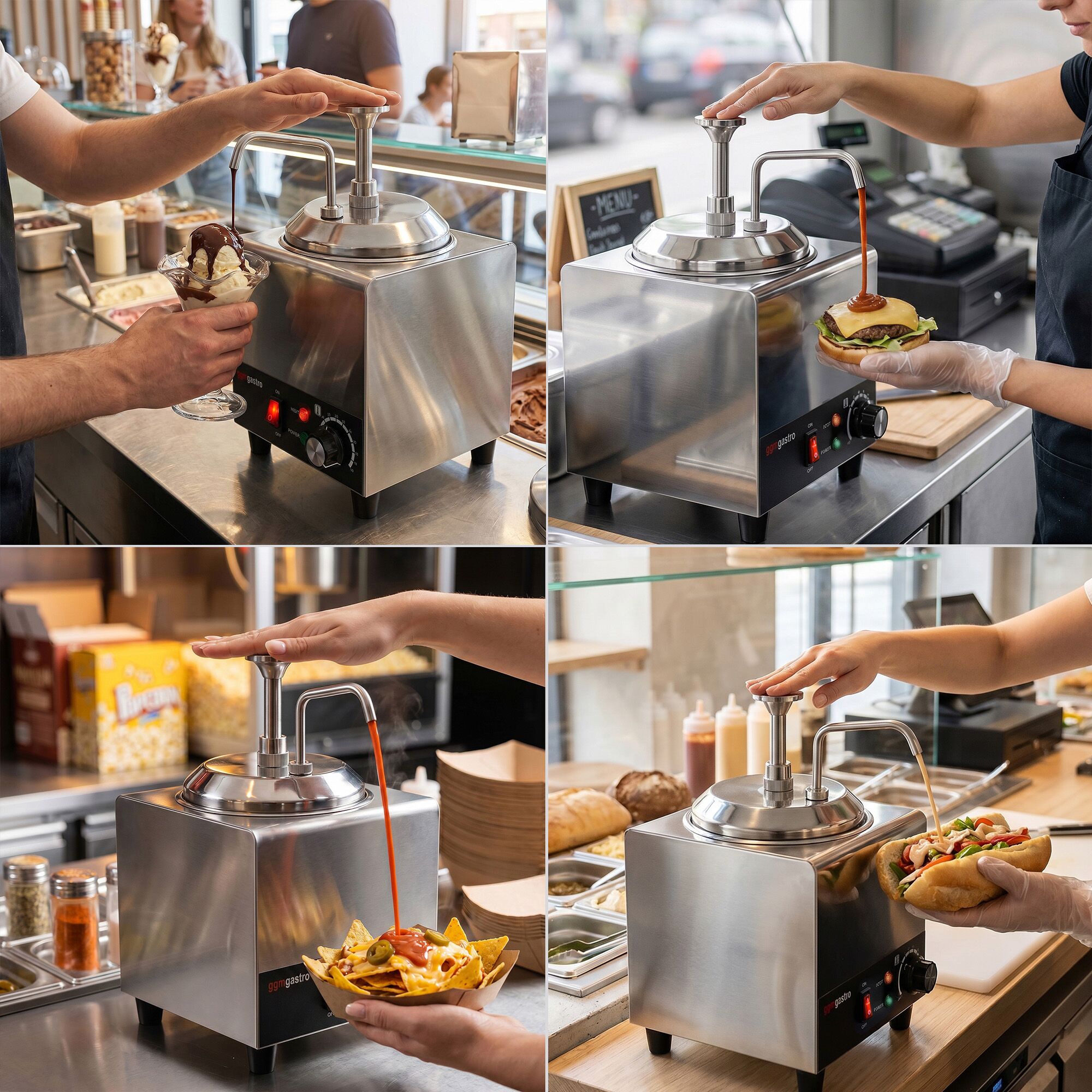 Distributeur de sauces chauffant - 600 watts - 1,7 litres - incl. insert