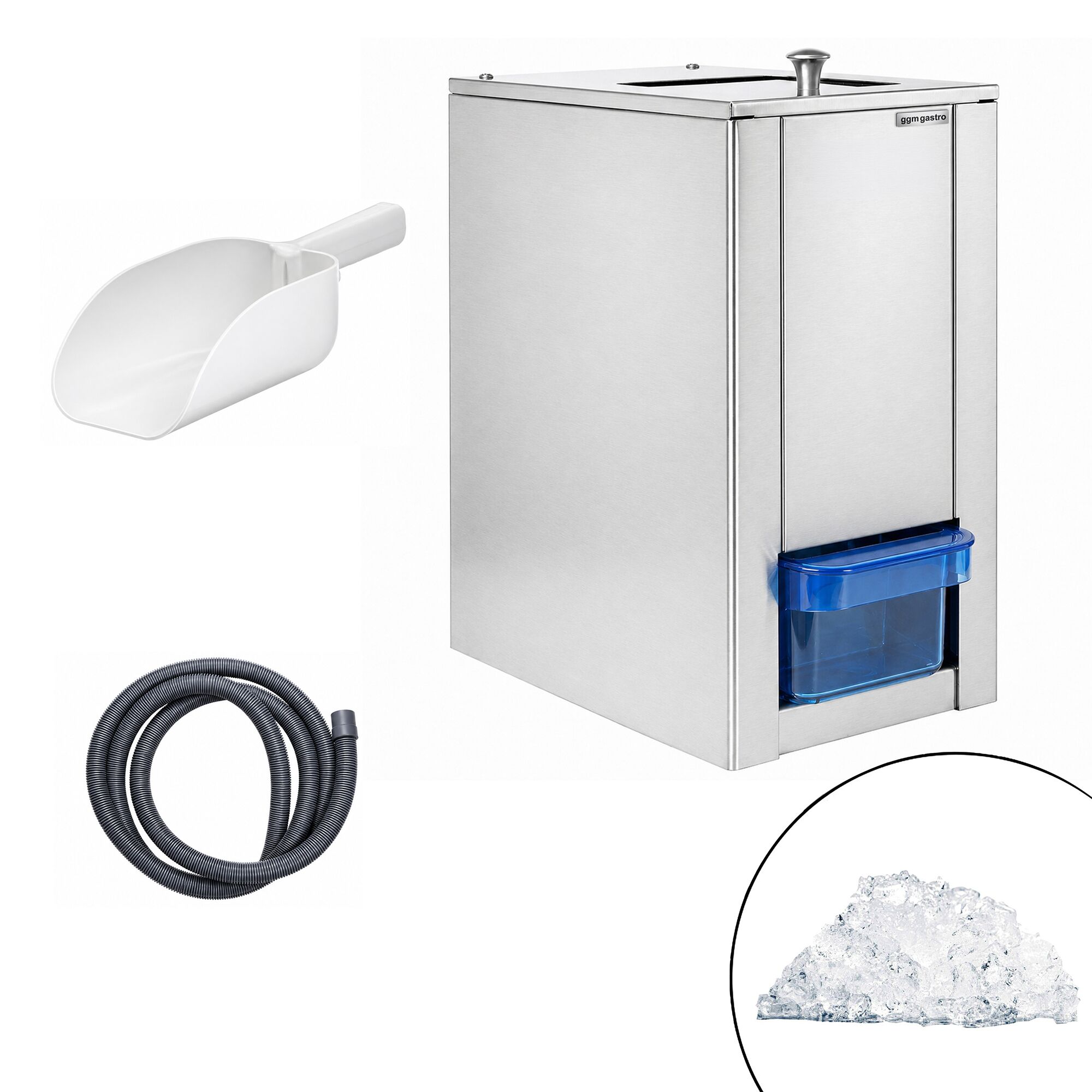 Broyeur à glace - 3kg/min - Acier inoxydable - trémie 1kg