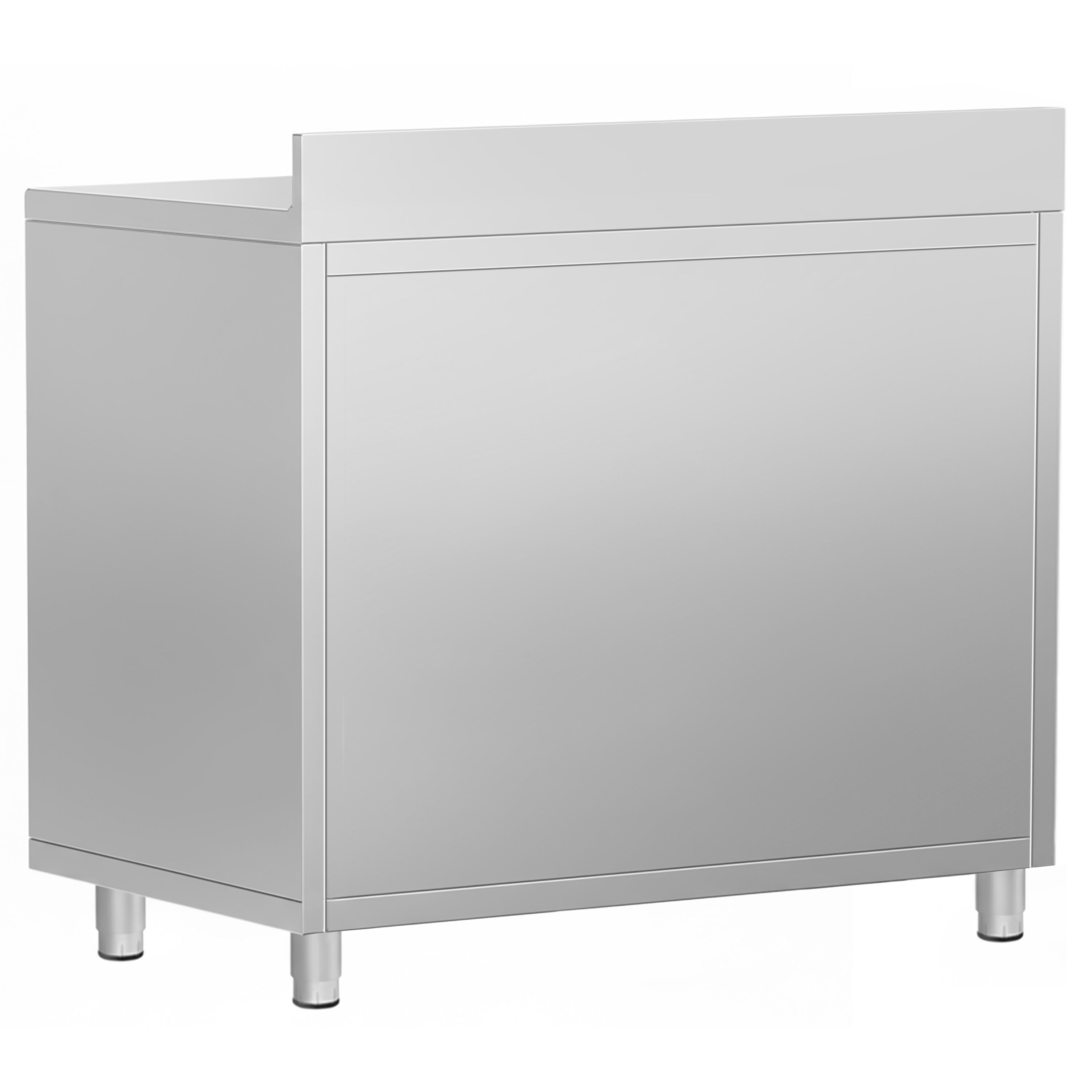 Armoire de travail PREMIUM pour machine à café filtre - 1000x600mm - avec dosseret - 2 tiroirs, 1 porte battante, 1 tiroir à marc de café