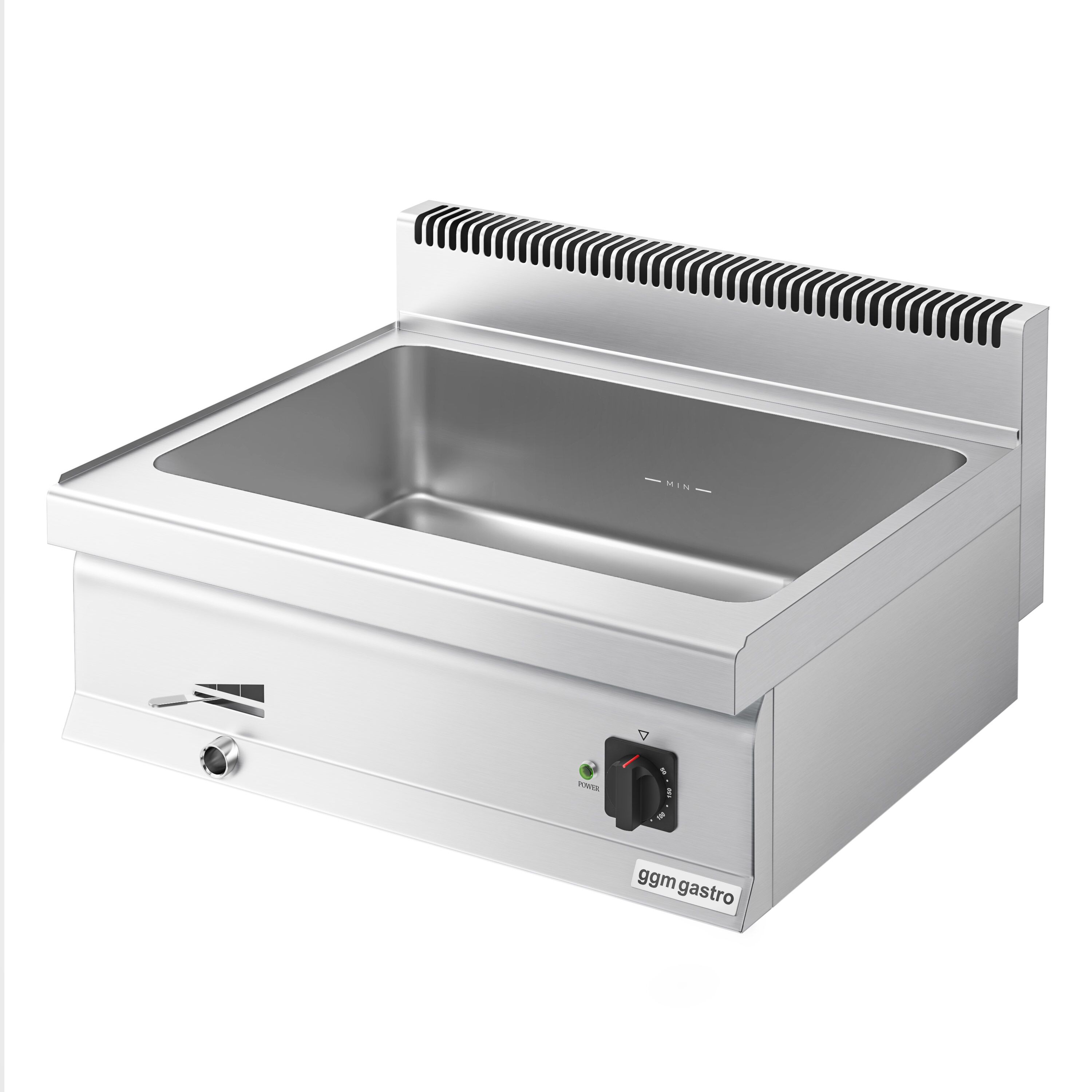Bain-marie électrique – 2,4 kW – 2 × GN 1/1 ou 4 × GN 1/2