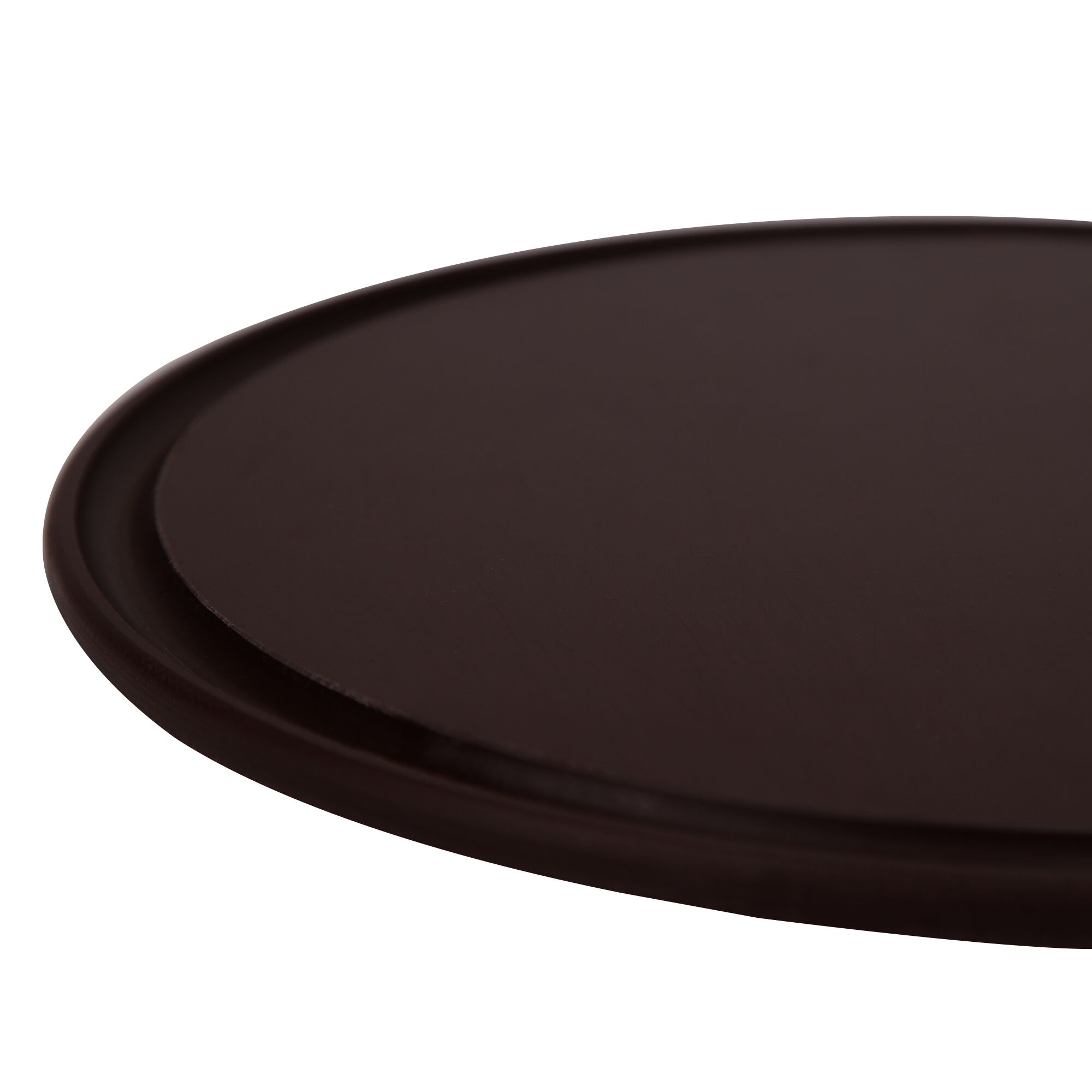 Pizza Plate - flat - Polyethylene - Ø240mm - with juice groove - Brown