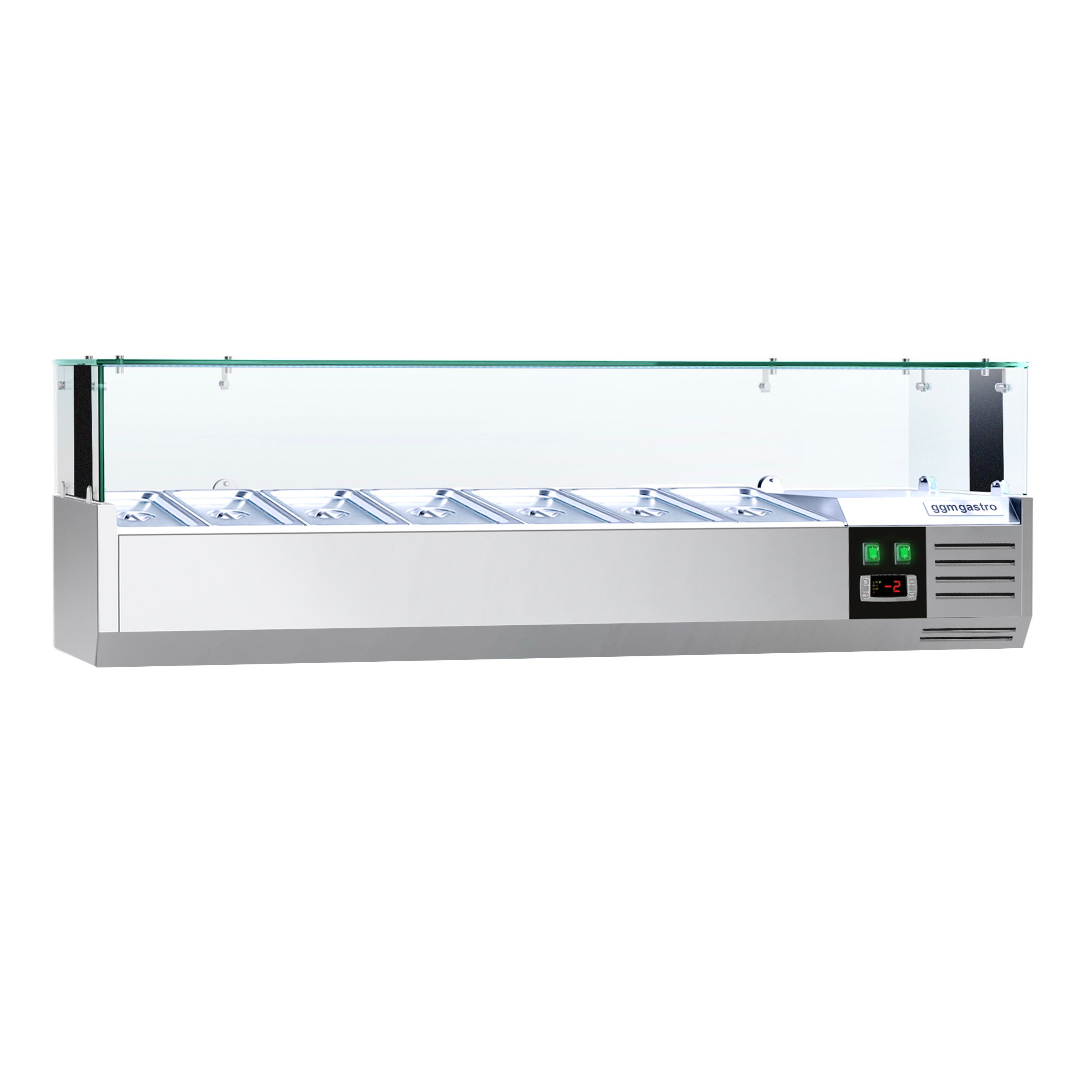 Vitrine Réfrigérée à Ingrédients PREMIUM avec éclairage LED - 1500x335mm - 7x GN 1/4