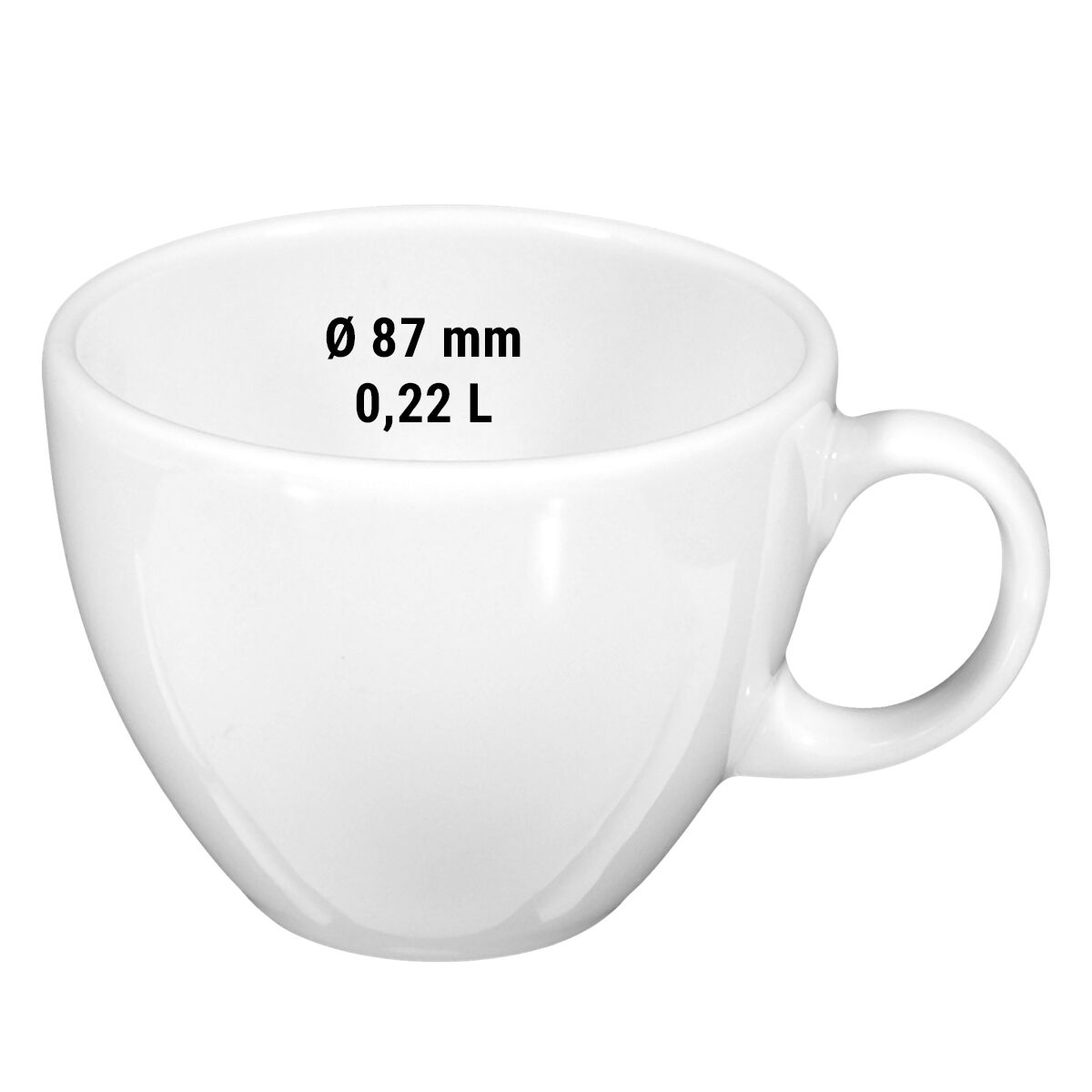 (6 stuks) SELTMANN WEIDEN | Cappuccino kop - 0,22 liter - Wit/Uni