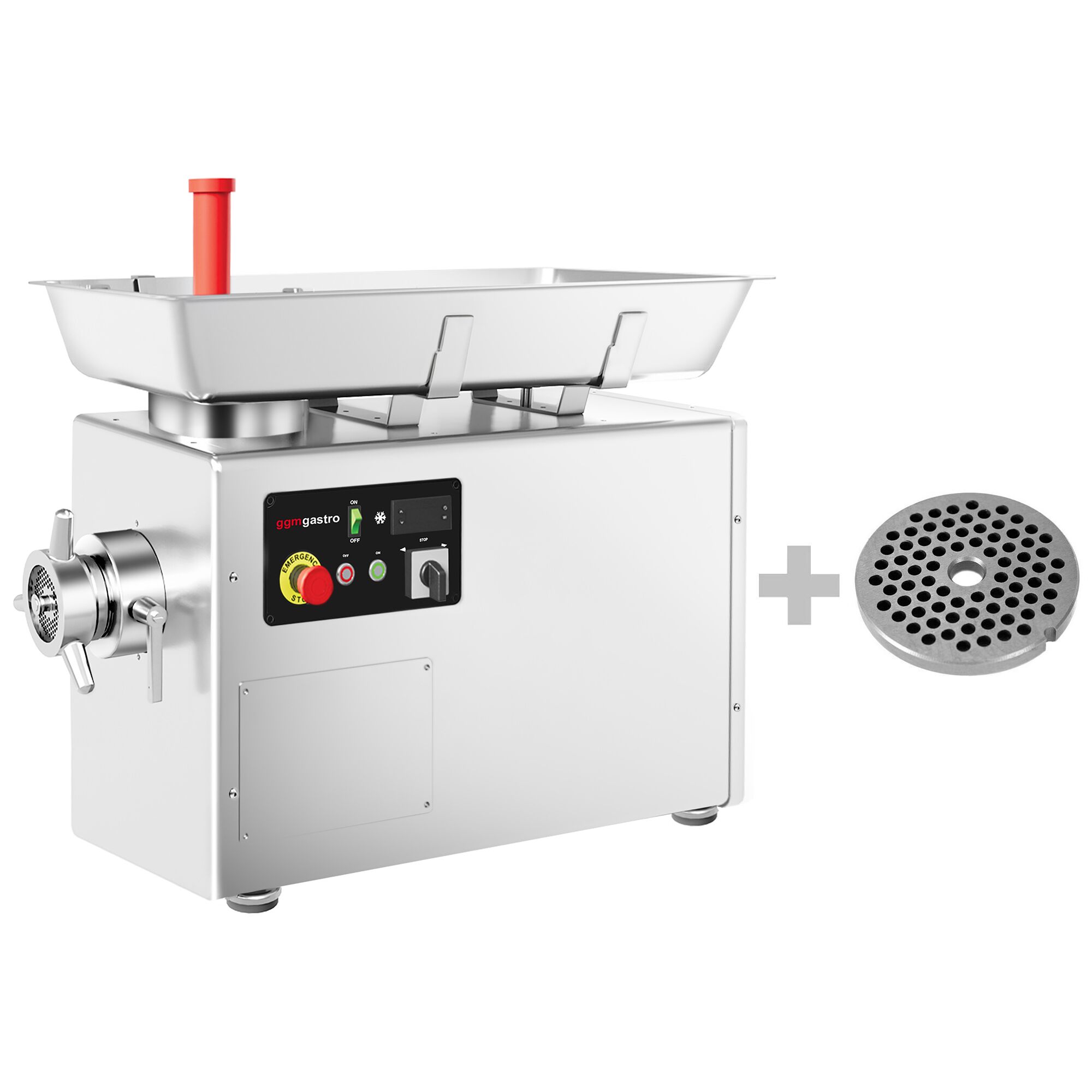 Heavy Duty Electric Meat Mincer Size 32 - 500kg/h - 2.2 kW - Mincing Plate 4mm - with Cooling System