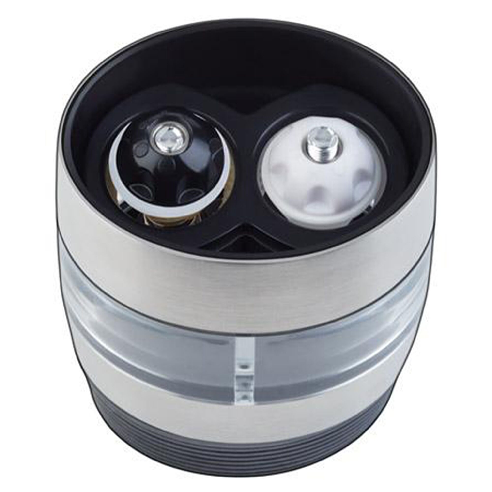 (6 pièces) Moulin sel & poivre 2 en 1 – Inox – Hauteur : 95 mm – Argent