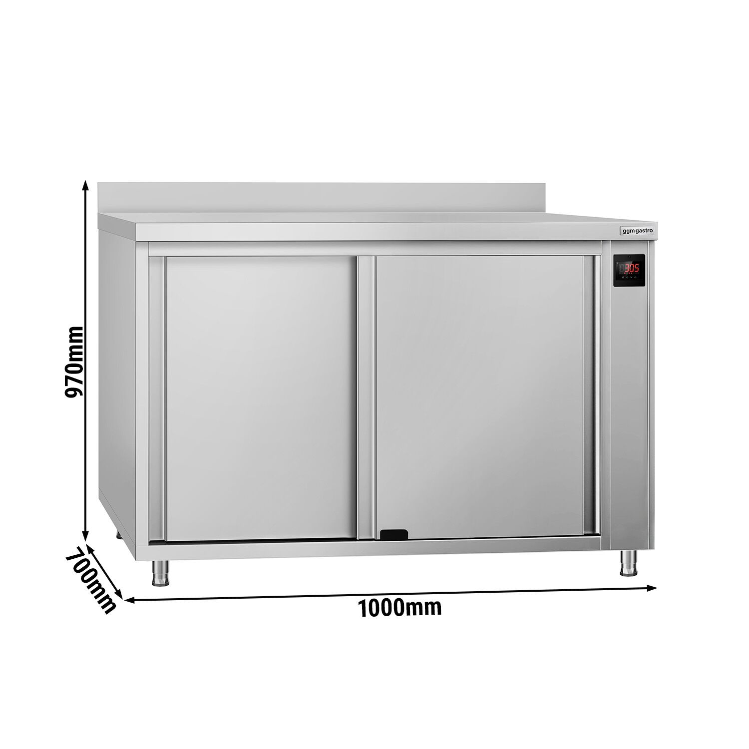 Armoire chauffante professionnelle - 1.5kW - 1 étagères - 1000x700x970mm