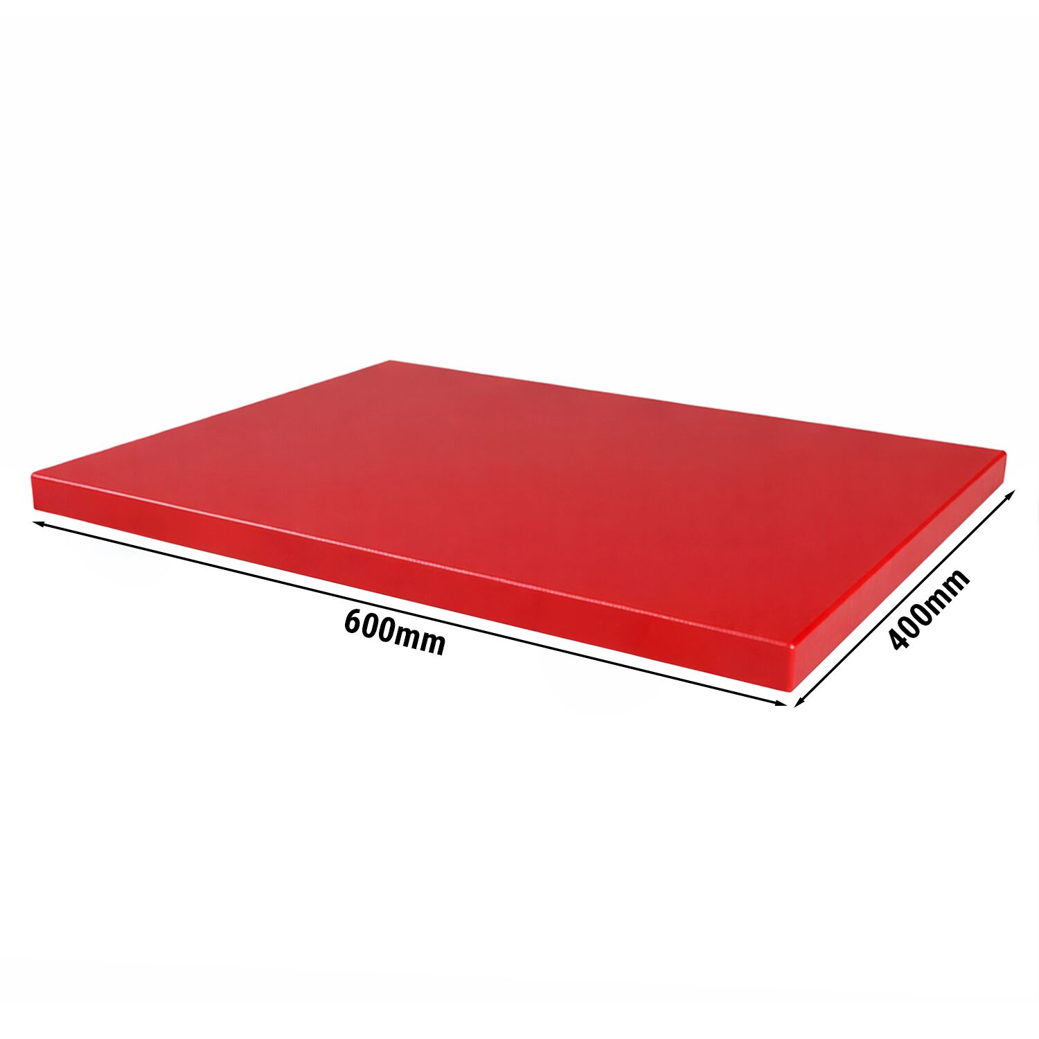 Planche à découper antidérapante avec butées – format EN 600 × 400 – conforme HACCP – Rouge
