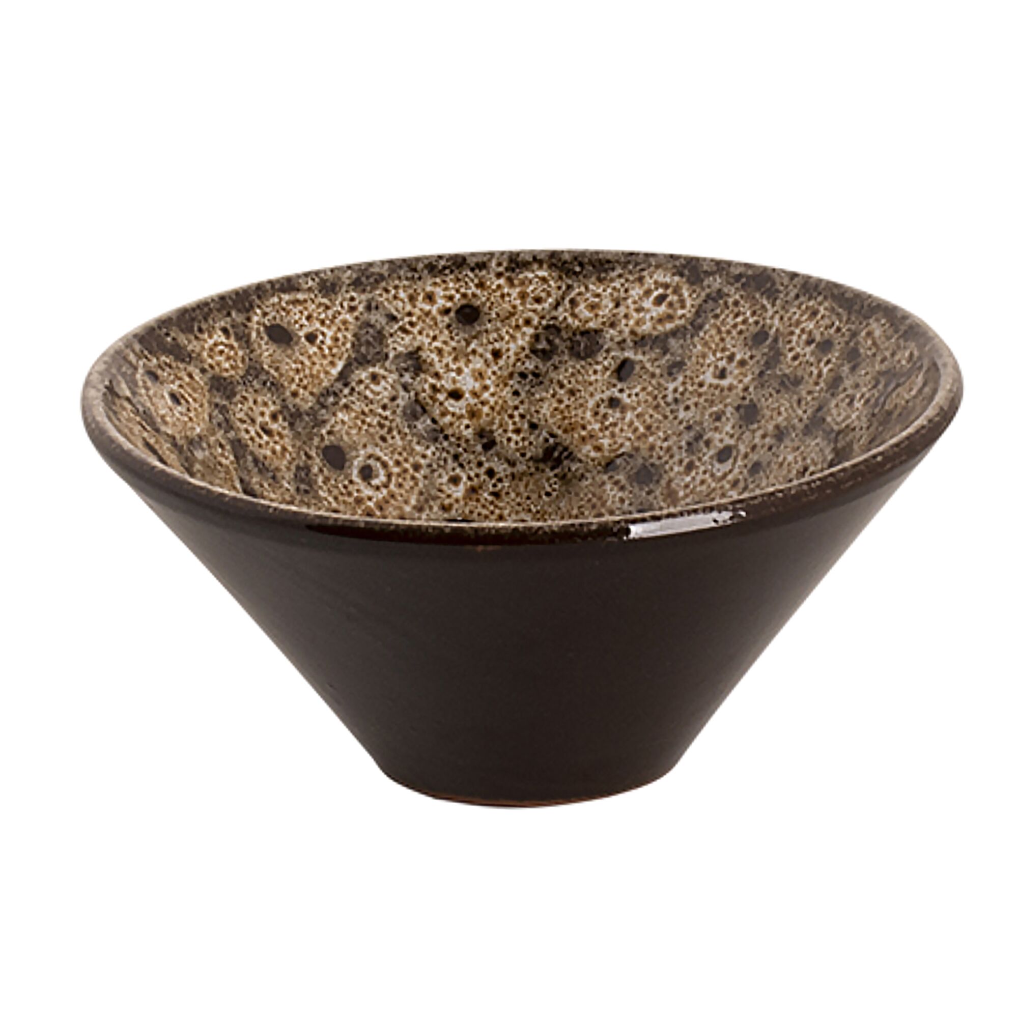 (24 pcs) Coupe SABANA - Grès (stoneware) - Ø 100mm - 100ml - Brun/Blanc
