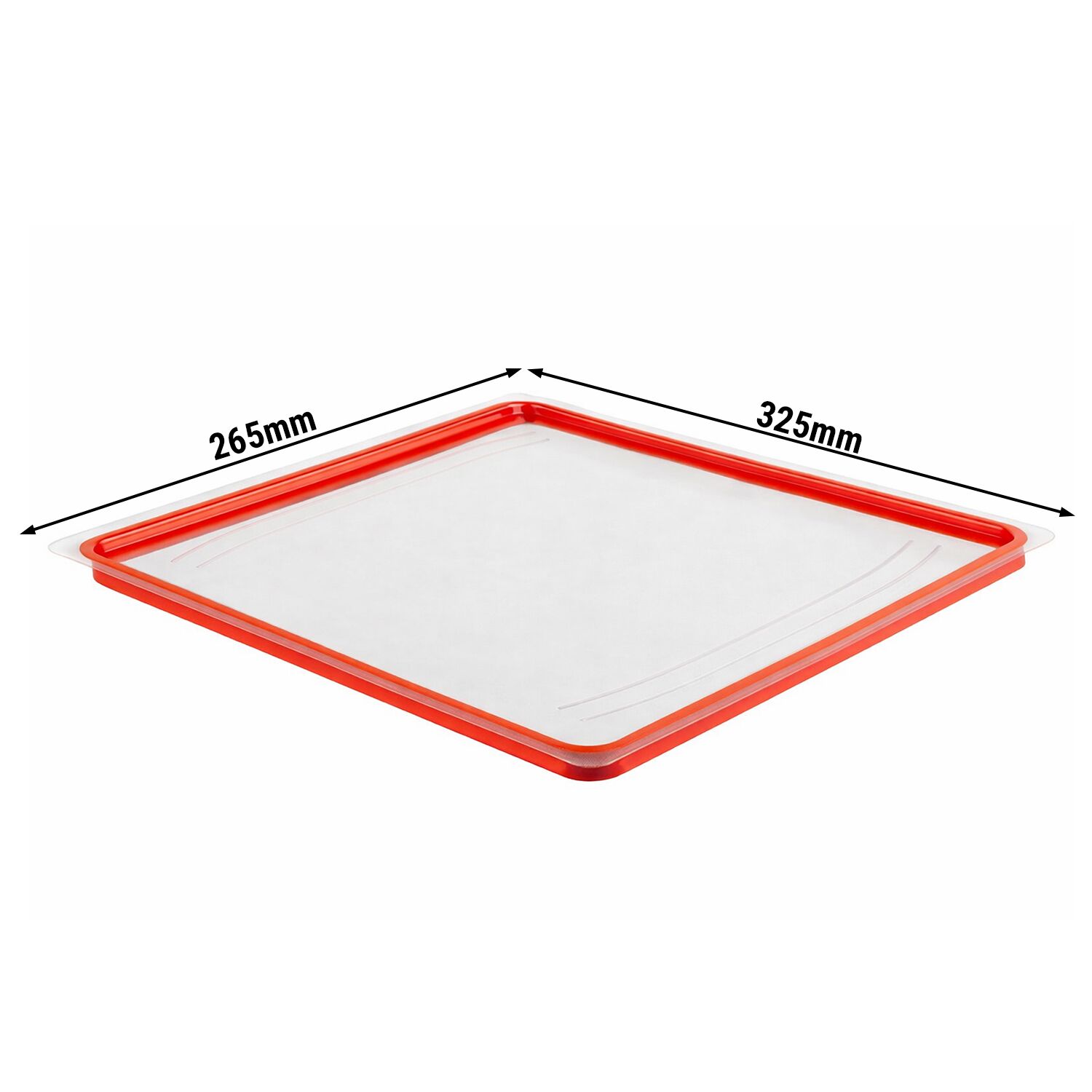 (6 kom) Polikarbonatni poklopac za GN 1/2 - hermetički - Visina: 10 mm - 325x265 mm - proziran