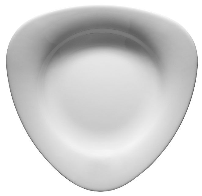 (6 kom) Duboki tanjur - Porculan - Ø 250 mm - Bijela